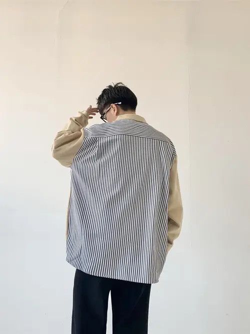 Japanese Brand Striped long-sleeved shirt Size US L / EU 52-54 / 3 - 6 Thumbnail
