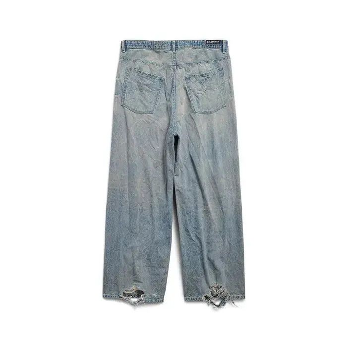 Balenciaga o1la1rc1a0526 555 / Oversized Baggy Pants in Blue Size 25" / US 0 / IT 36 - 2 Thumbnail