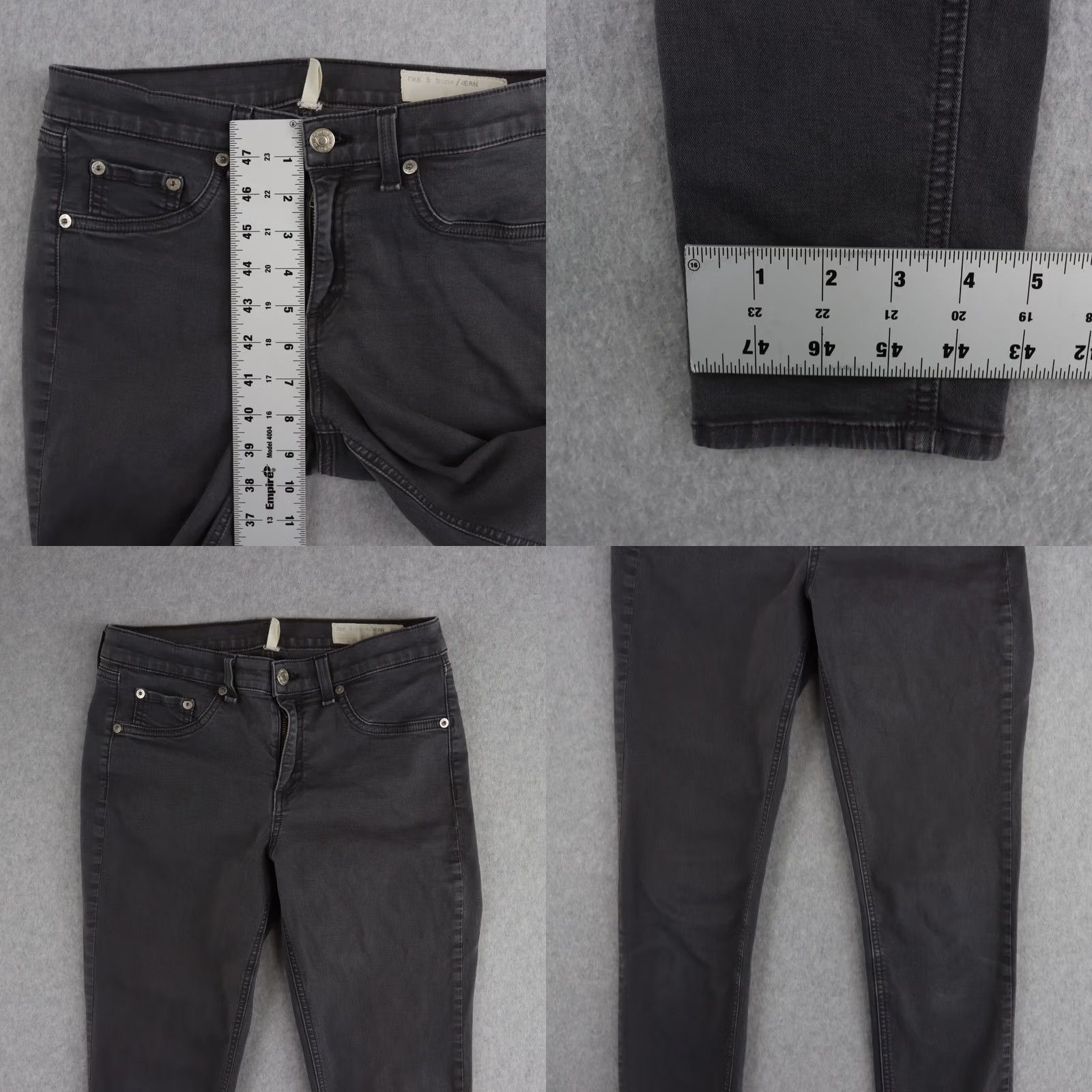 Rag & Bone rag & bone JEAN Women's Gray Charcoal Legging Jeans Size 28 28x28 Size 28" / US 6 / IT 42 - 8 Thumbnail