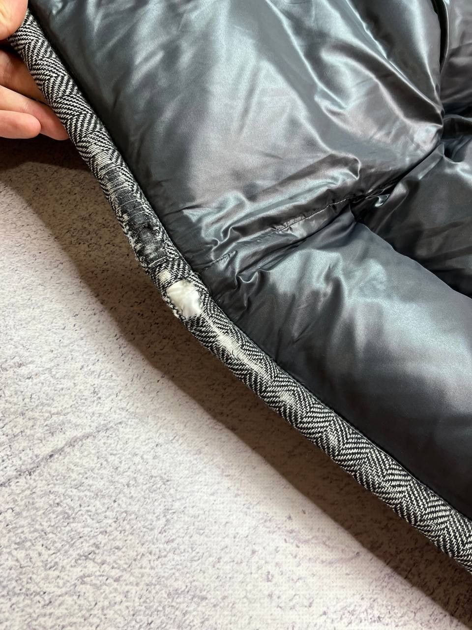 Moncler Moncler Gildas Herringbone Wool Down Puffer Jacket Size US L / EU 52-54 / 3 - 20 Thumbnail