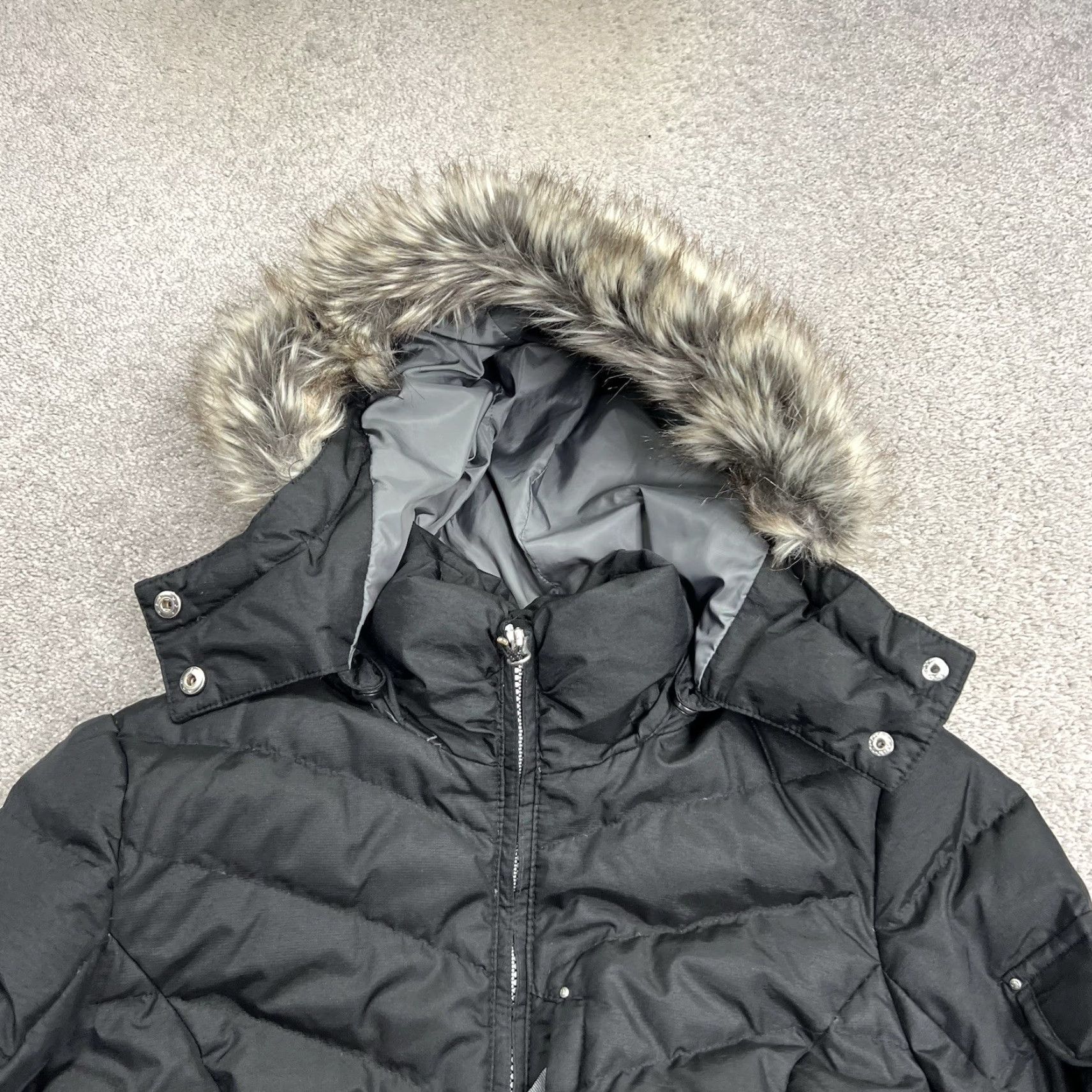 Eddie Bauer Eddie Bauer Parka Long Jacket Womens L Black Down Full Zip Faux Fur Removable Hood Insulated Parka Size L / US 10 / IT 46 - 3 Thumbnail