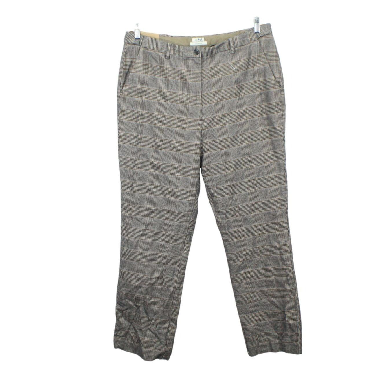 L.L. Bean LL Bean Womens Plaid Classic Fit Lined Dress Pants Size 38" / US 16 / IT 52 - 1 Thumbnail