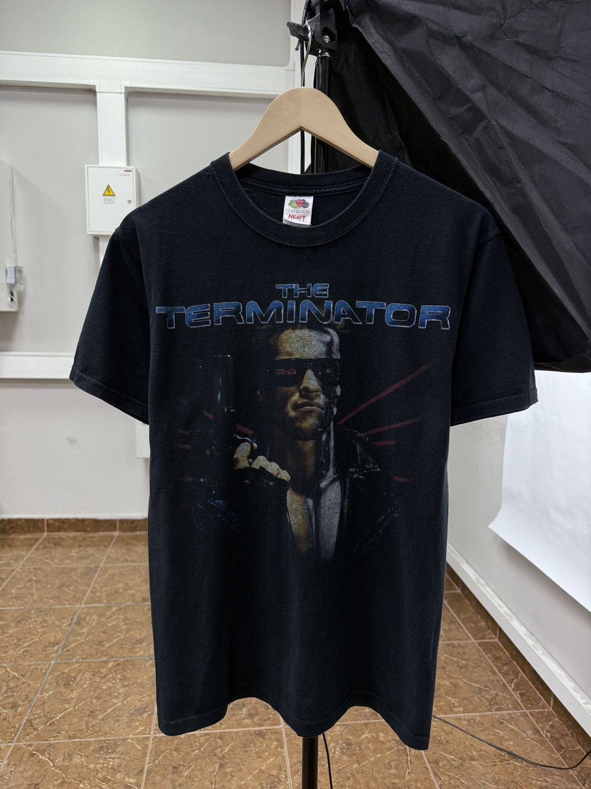 Fruit Of The Loom 🇺🇸 Vintage The Terminator Movie T-Shirt Arnold Schwarzenegger Size US M / EU 48-50 / 2 - 1 Thumbnail