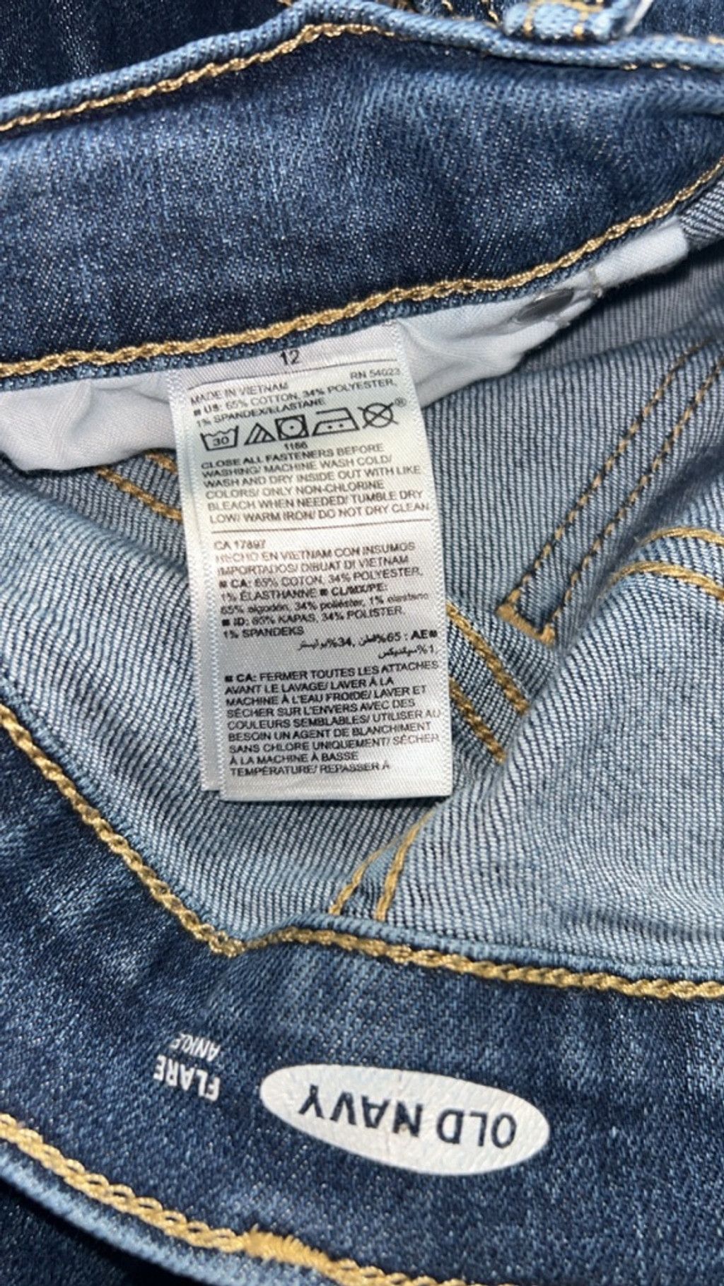 Old Navy Women's Old Navy Blue Flare Ankle Jeans Size 12 Size 34" / US 12 / IT 48 - 5 Thumbnail