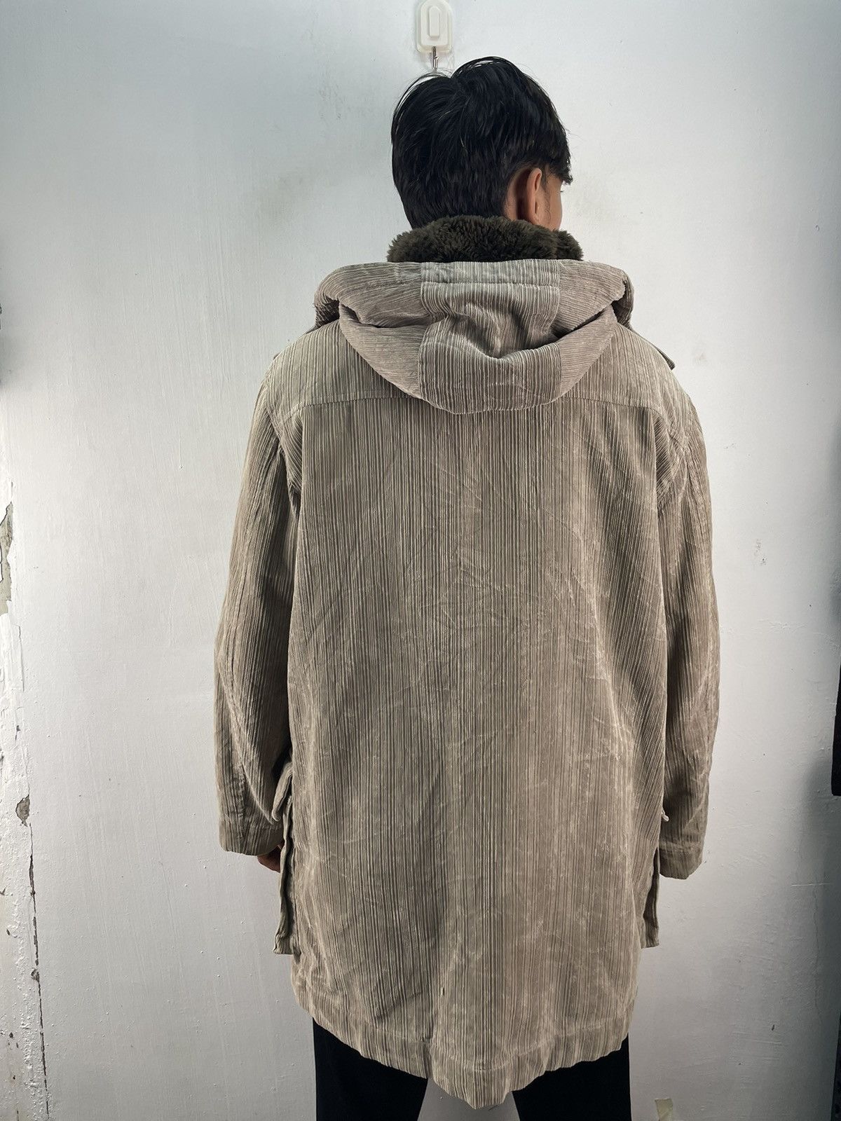 Lacoste Vintage Lacoste Corduroy Jacket Parka Sherpa Hoodie Size US XL / EU 56 / 4 - 2 Thumbnail