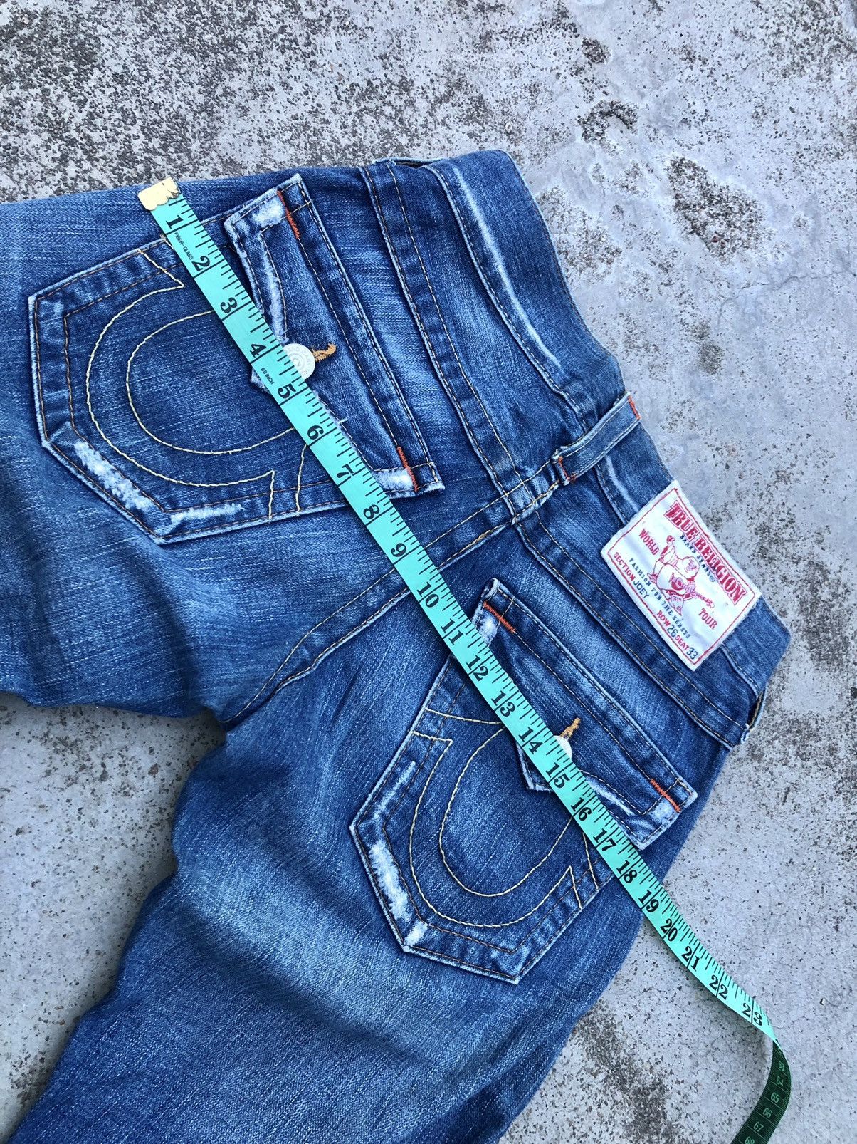 True Religion FLARED TWIST WASHED BLUE DENIM Size 28" / US 6 / IT 42 - 8 Thumbnail