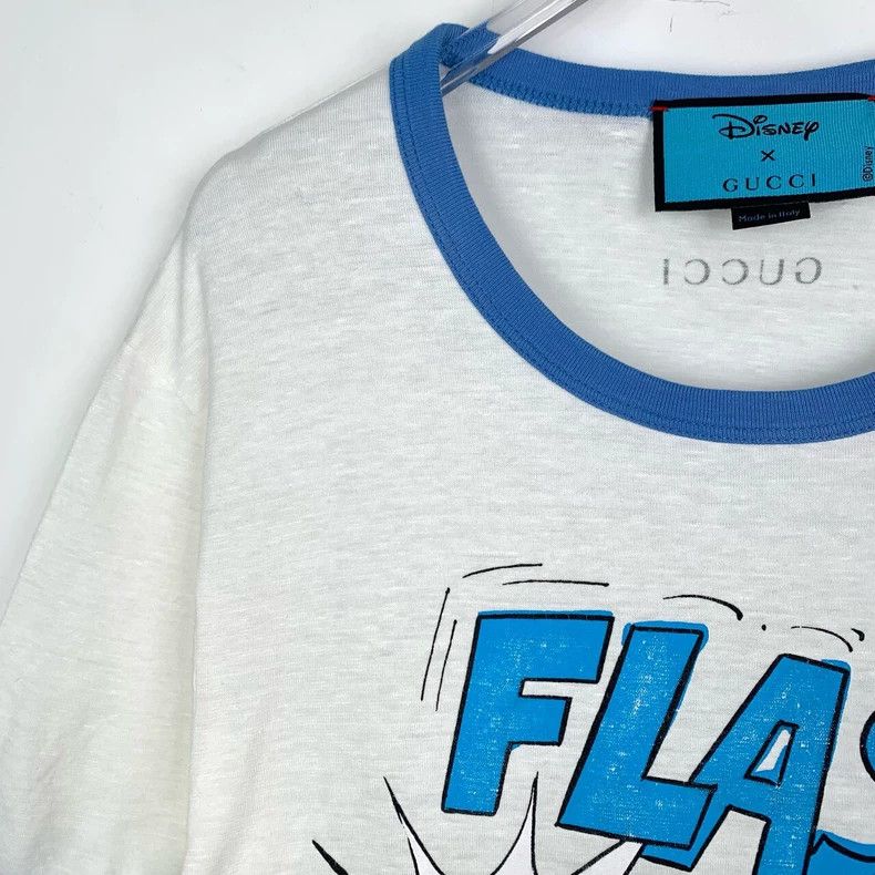 Gucci Gucci Donald Duck printed round-neck white cotton linen sho Size US XS / EU 42 / 0 - 3 Thumbnail