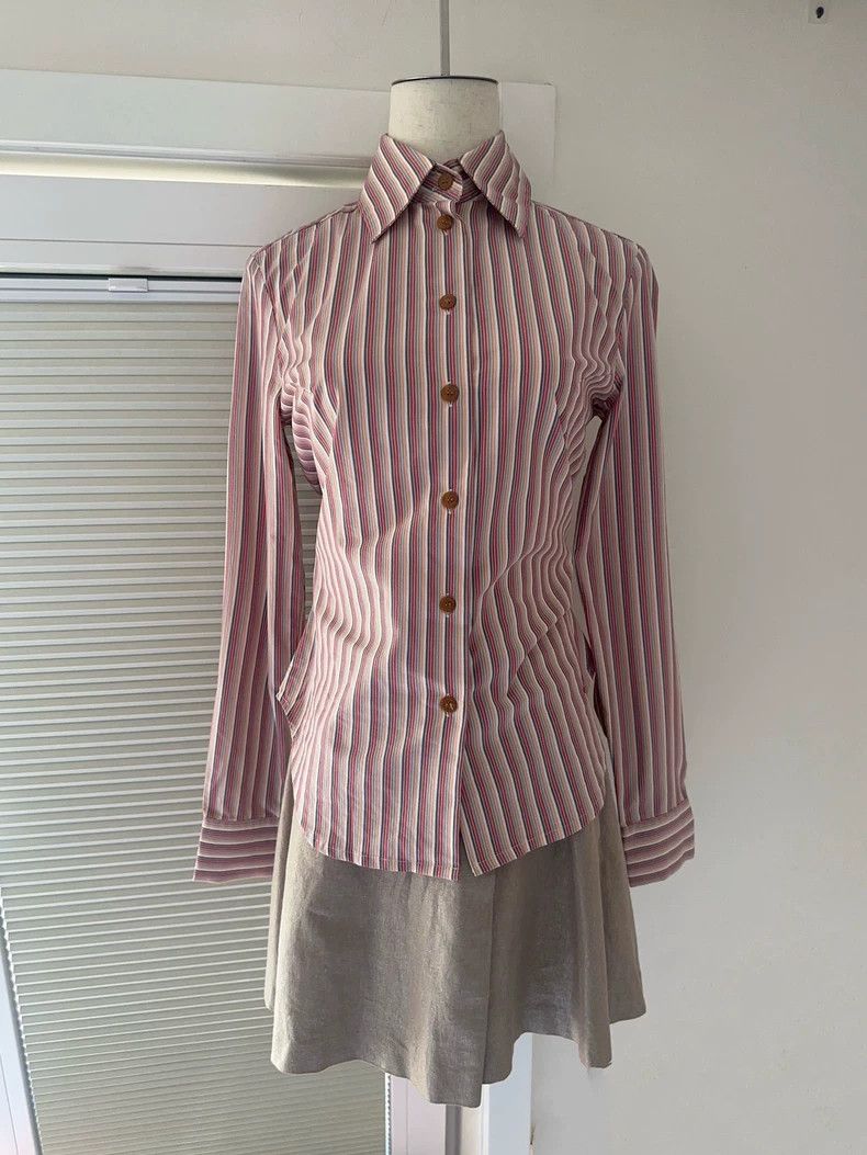 Vivienne Westwood Vivienne Westwood Striped Long Sleeve Shirt - dmc Size US M / EU 48-50 / 2 - 1 Thumbnail