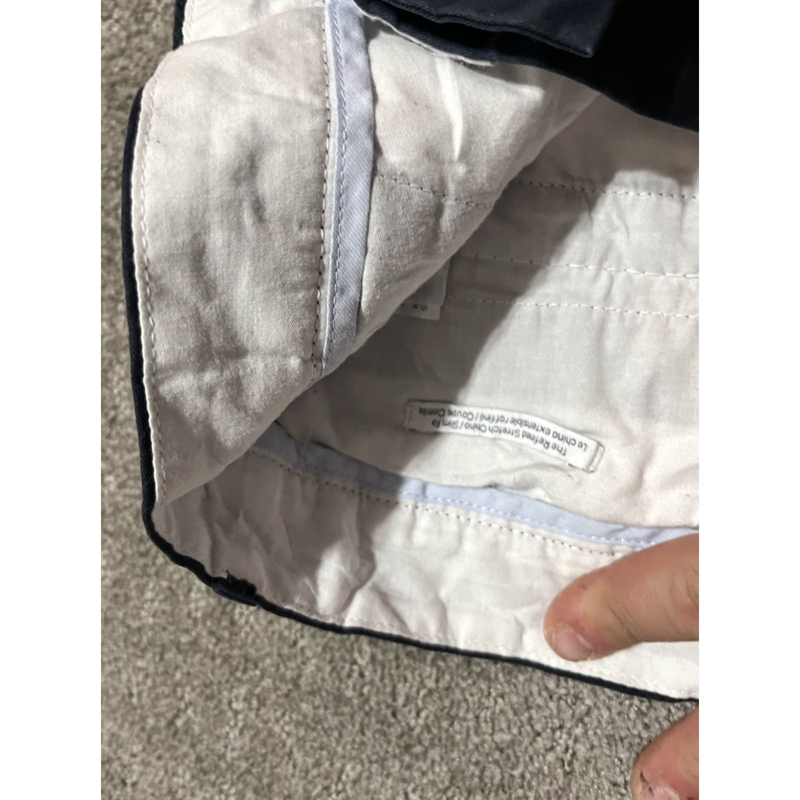 Calvin Klein Calvin Klein Men's Slim Chino Pants 32x30 Blue Navy Distres Stretch Flat Front Straight 30 In Inseam Regular Size 32 Size US 32 / EU 48 - 6 Thumbnail
