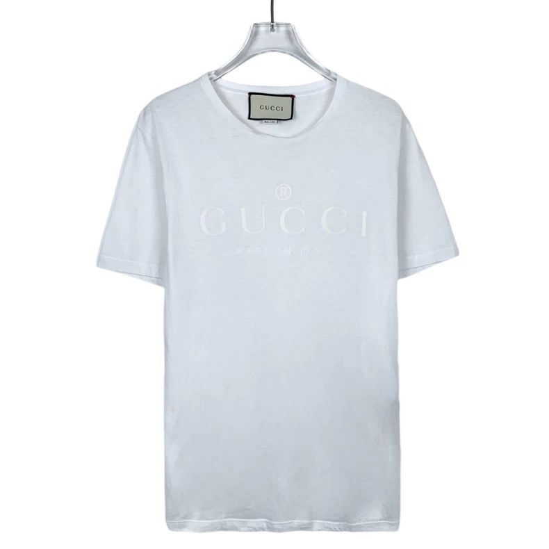 Gucci Gucci Logo printed round-neck white cotton short-sleeved T- Size US S / EU 44-46 / 1 - 1 Thumbnail