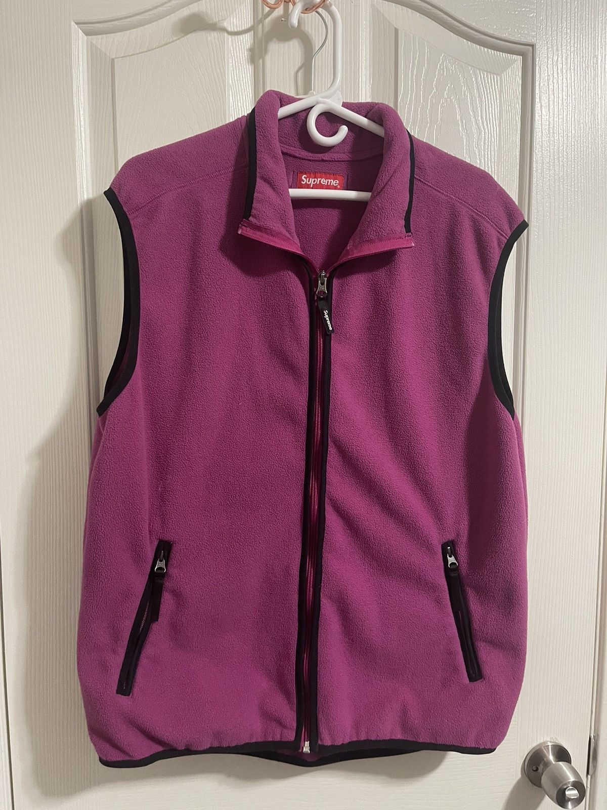 image of Supreme Fleece Vest Size XL in Pink, Men's