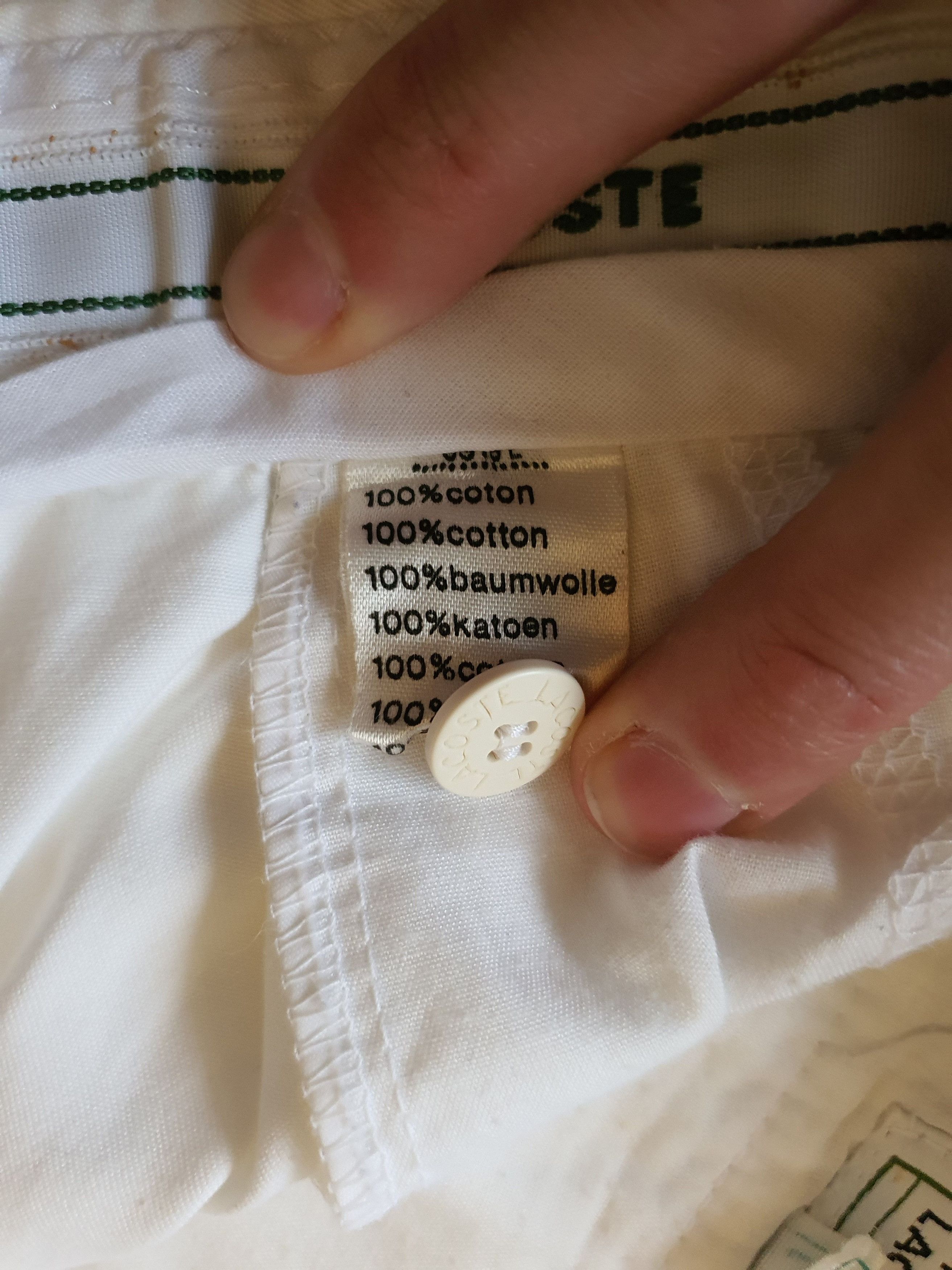Lacoste Vintage White Cotton Pants Trousers - Double Pleated - W30 Size US 36 / EU 52 - 8 Thumbnail