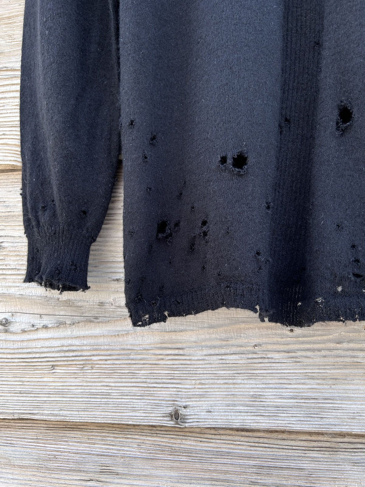 Rick Owens Rick Owens Phlegethon S/S 21 Distressed Cashmere Sweater Size US L / EU 52-54 / 3 - 4 Thumbnail