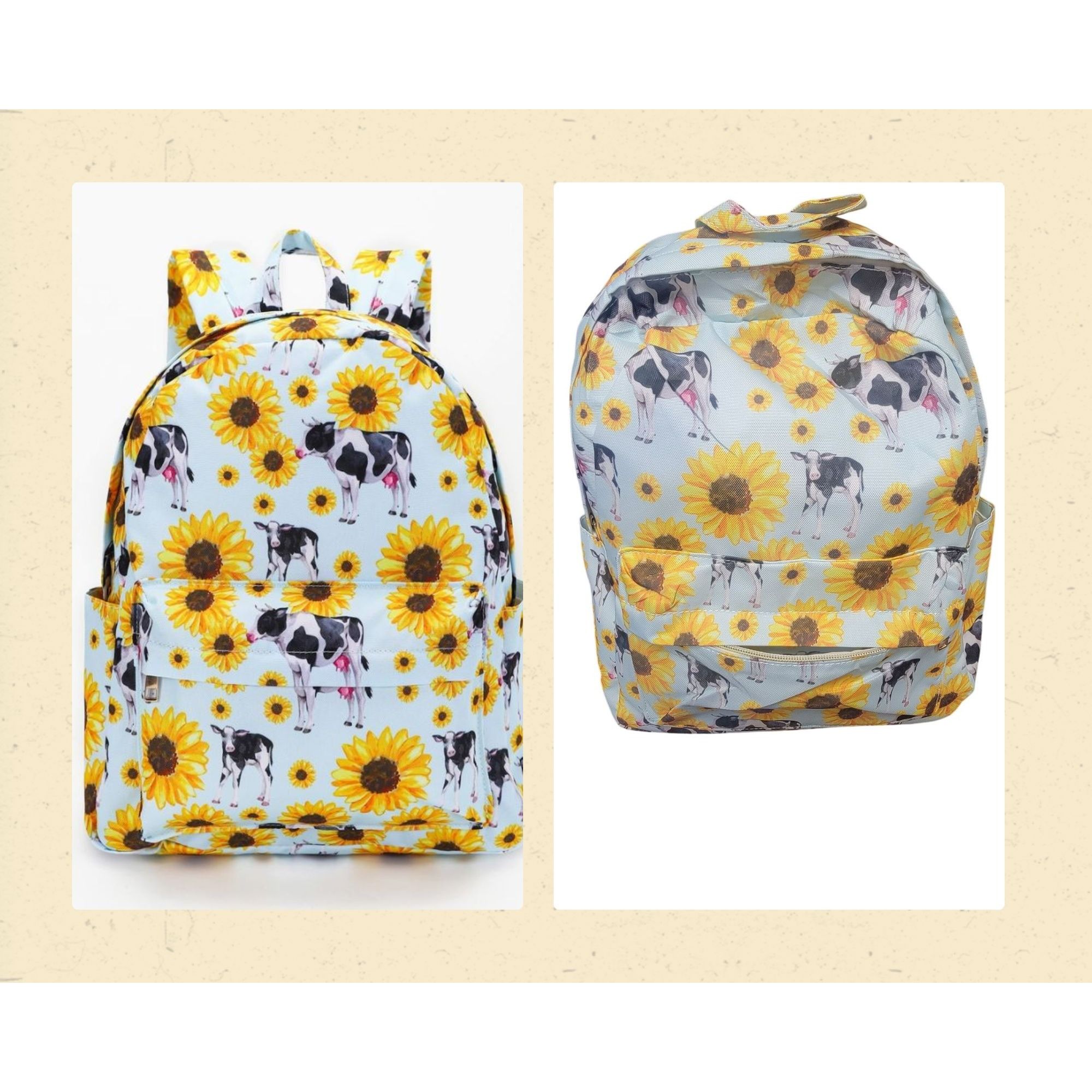 Other Cows and Sunflowers Yellow Flower Girls Backpack Size ONE SIZE - 1 Thumbnail
