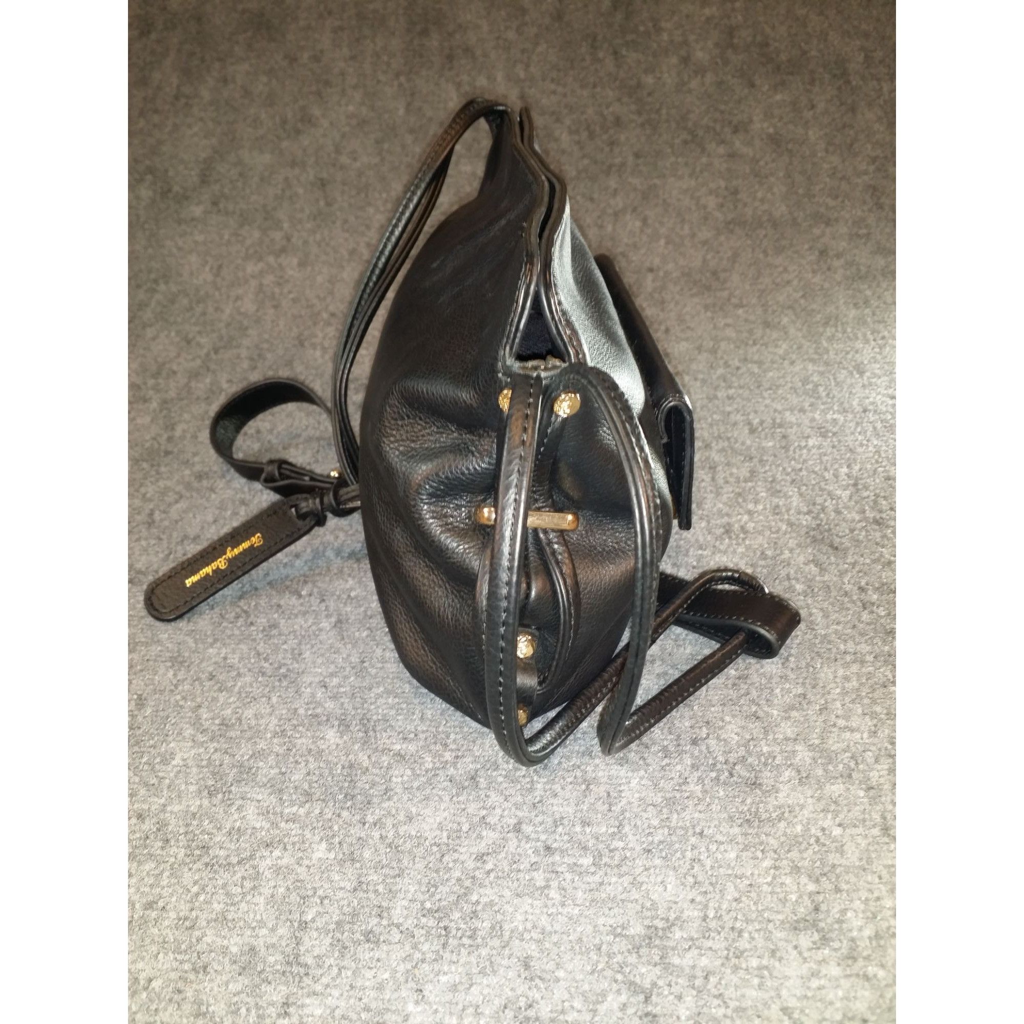 Tommy Bahama Tommy Bahama Crossbody Bag Black Leather Embroidered Gold To Size ONE SIZE - 6 Thumbnail