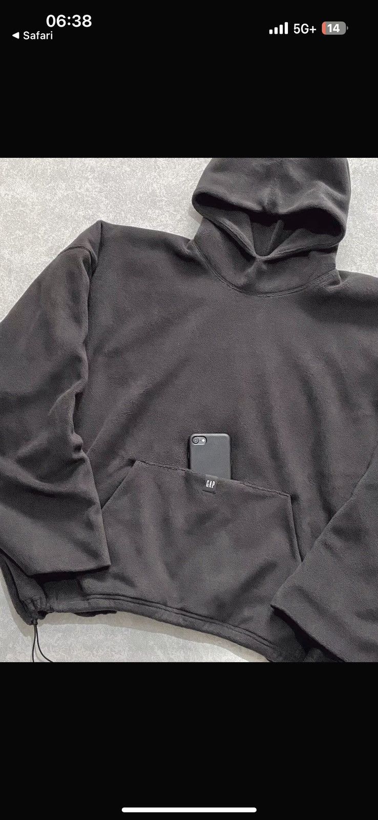 Gap × Kanye West × Yeezy Yeezy Gap Padded Polar Fleece Logo Hoodie Dark Grey - XS Size US XS / EU 42 / 0 - 3 Thumbnail