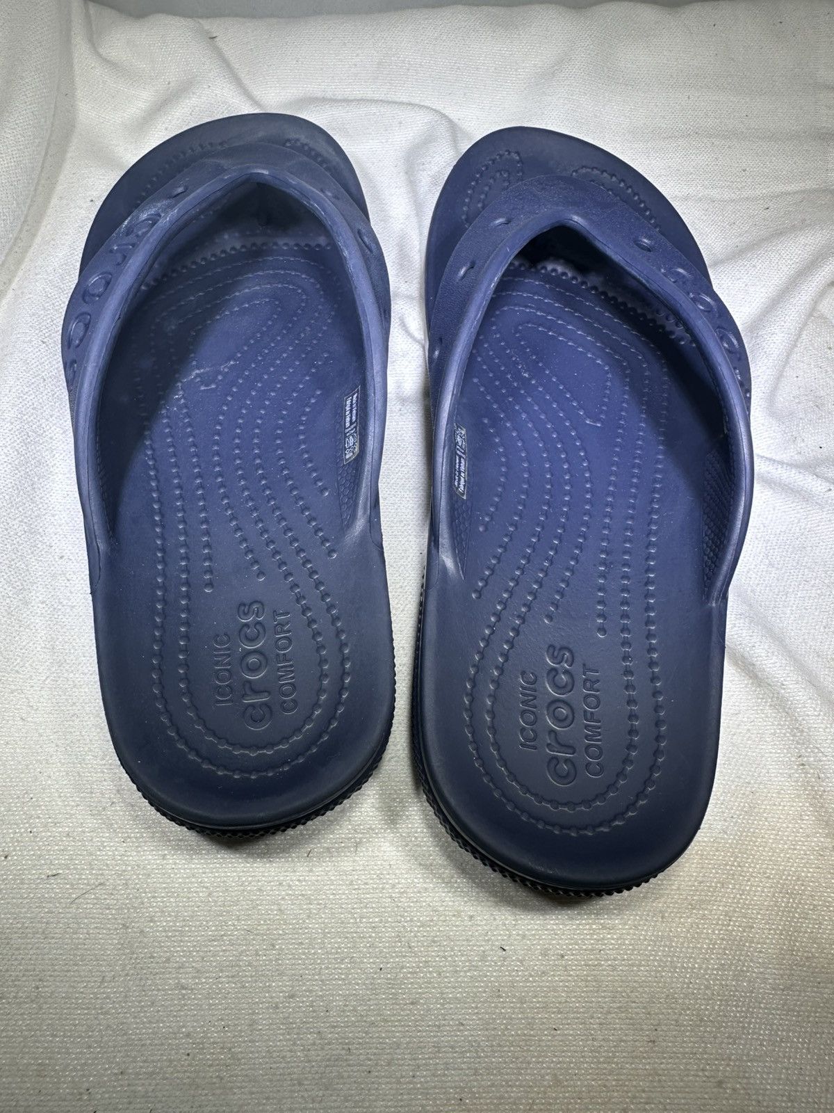 Crocs Crocs Men's Sandals Baya II Flip Flop Navy Blue M7W9 Size US 7 / EU 40 - 4 Thumbnail