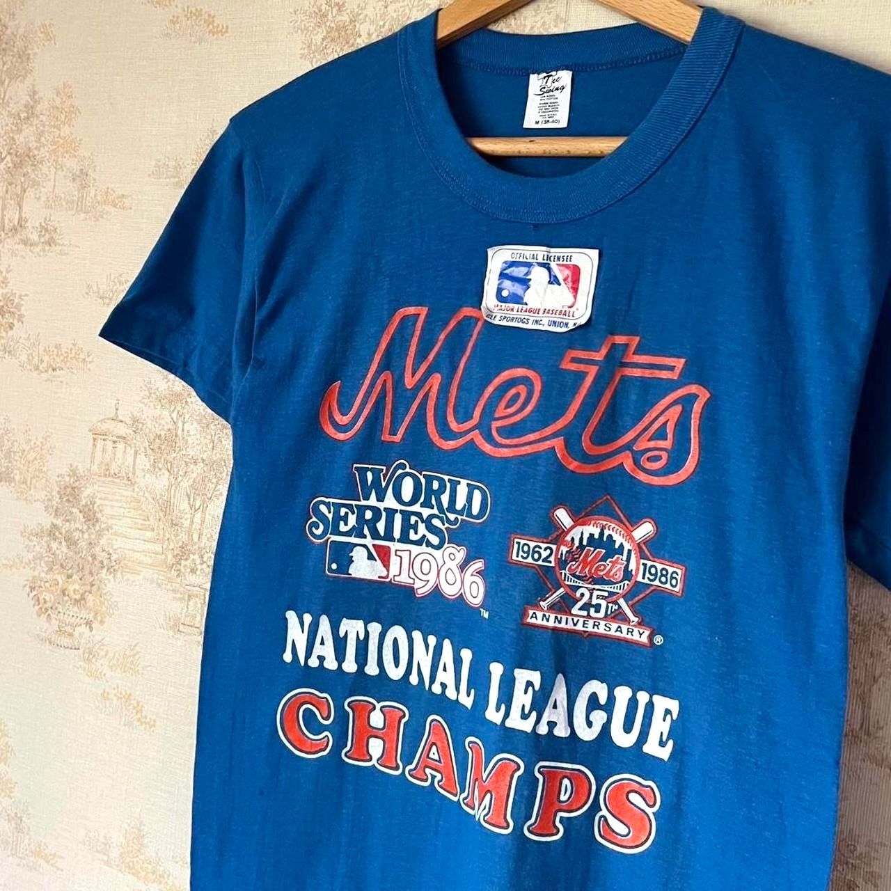 Other NWT Vintage 1986 NY Mets World Series Tee | Medium (17x28”) Size US M / EU 48-50 / 2 - 5 Thumbnail