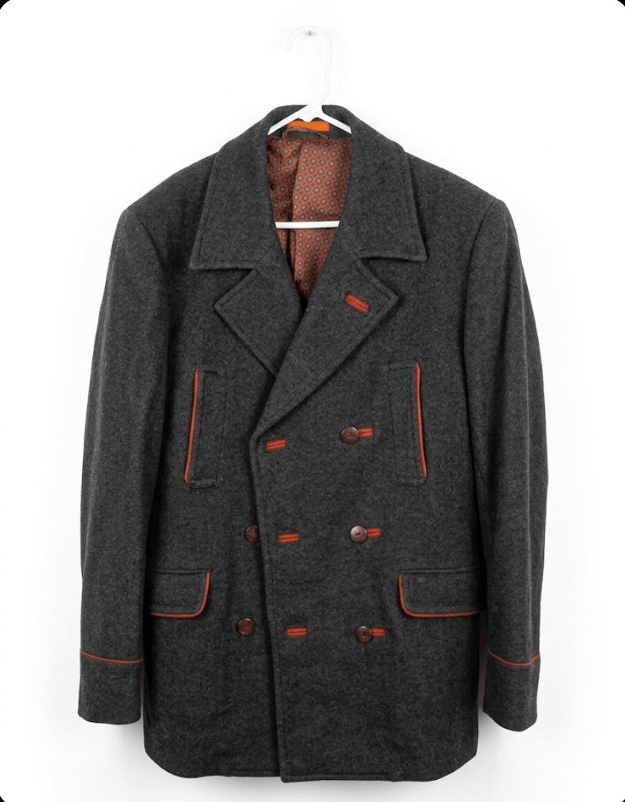 Tallia Tallia Men's Wool Blend Overcoat - Velvet Collar - Size M Size US M / EU 48-50 / 2 - 1 Thumbnail