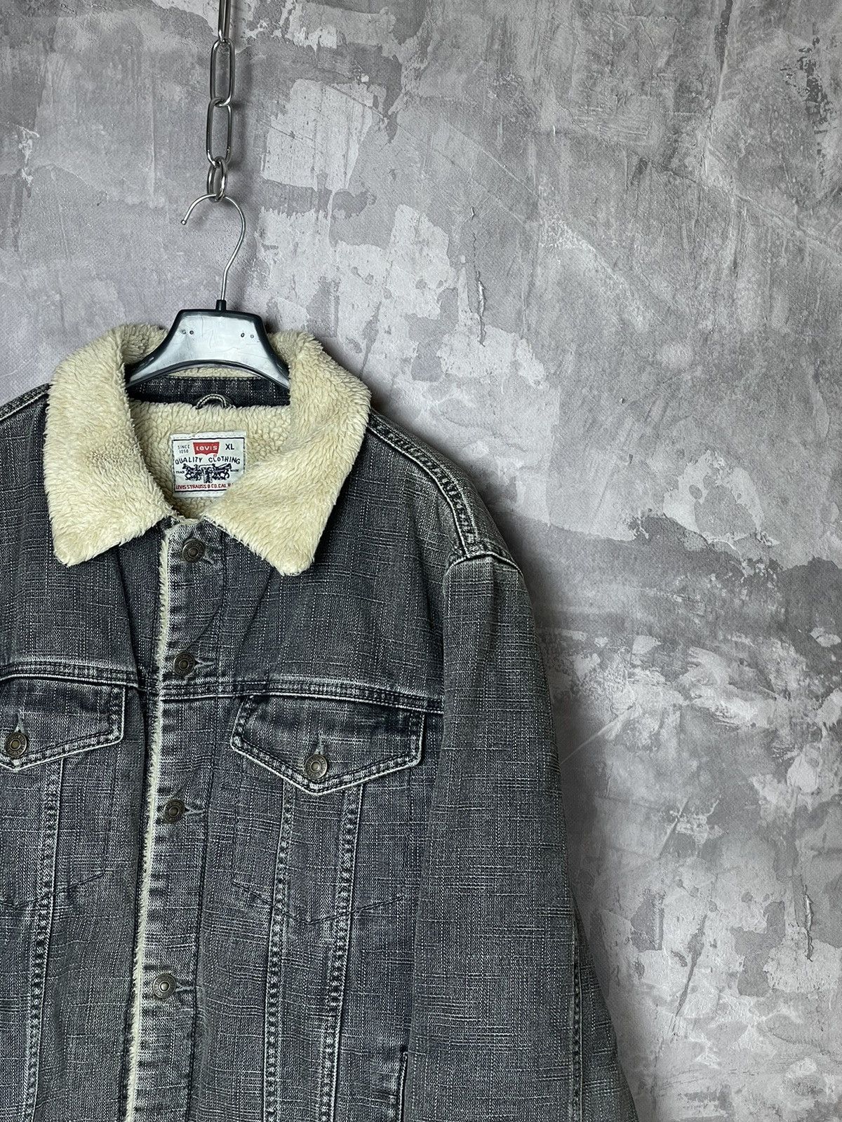 Levi's × Vintage Levi’s Vintage Made in U.S.A Sherpa Jacket 90s Size US XL / EU 56 / 4 - 4 Thumbnail