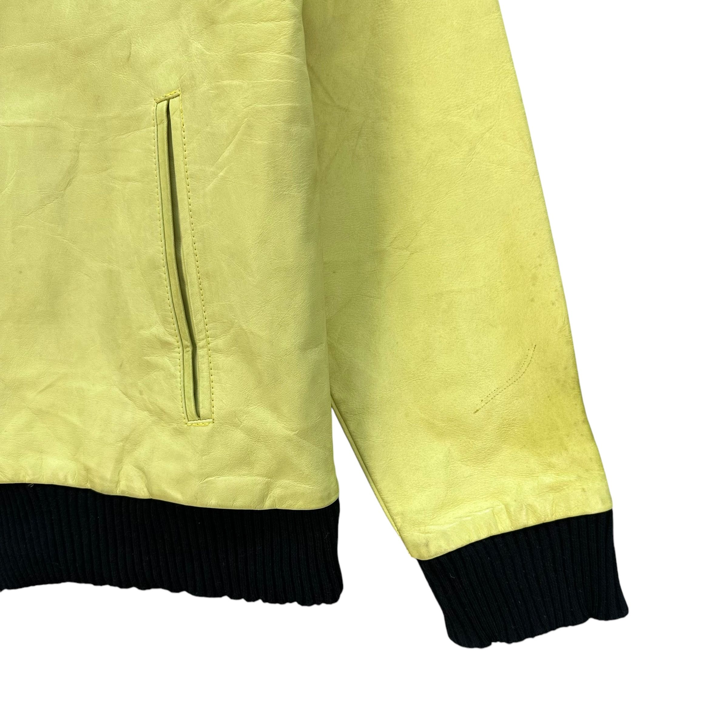 NEXUSVII NEXUS 7 NEXUS Vii AW05 Lime Green Leather Jacket #1202 Size US M / EU 48-50 / 2 - 7 Thumbnail