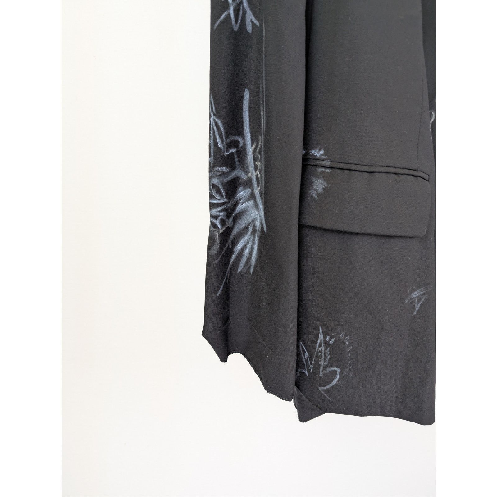 Balenciaga o1rshd1 Fluid Wool Barathea Skater Tailored Jacket in Black Size US L / EU 52-54 / 3 - 5 Thumbnail
