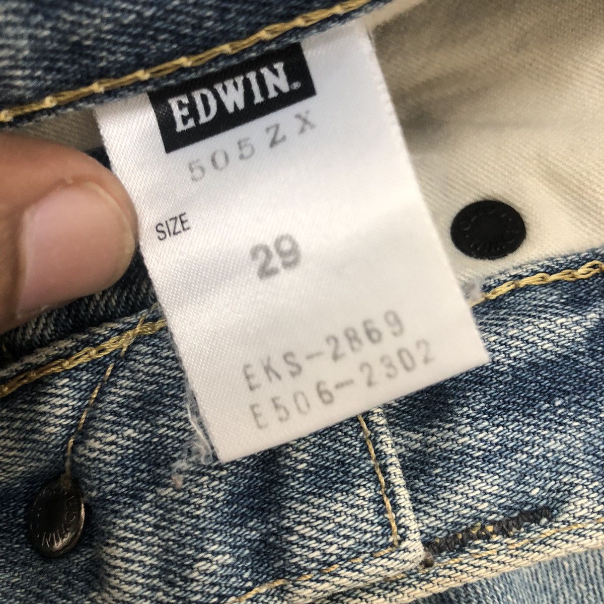 Edwin × Japanese Brand EDWIN 505ZX SELVEDGE DENIM Size US 33 - 12 Thumbnail