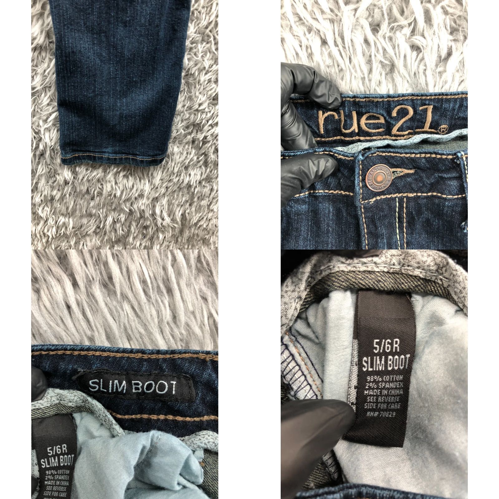 Vintage Rue21 Slim Boot Jeans Womens Juniors Size 5/6 Medium Wash Blue 5-Pocket Denim Jeans Rue 21 Slim Boot Womens Size 27" / US 4 / IT 40 - 8 Thumbnail