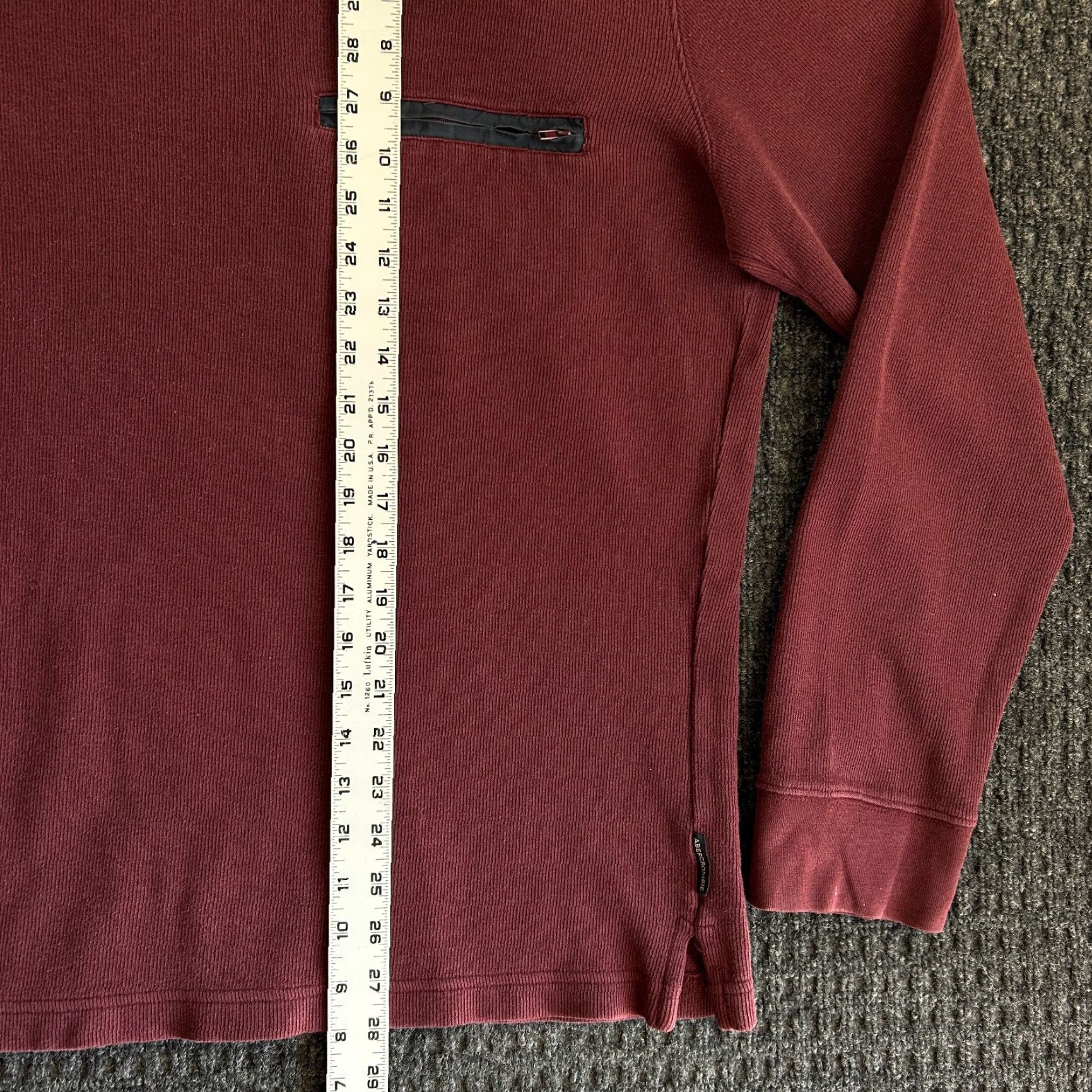 Abercrombie & Fitch VINTAGE Abercrombie & Fitch Long Sleeve Shirt Heavyweight Knit 100% Cotton Red L Mens USA Shirt Modern Outdoor y2k 90s Size US L / EU 52-54 / 3 - 7 Thumbnail