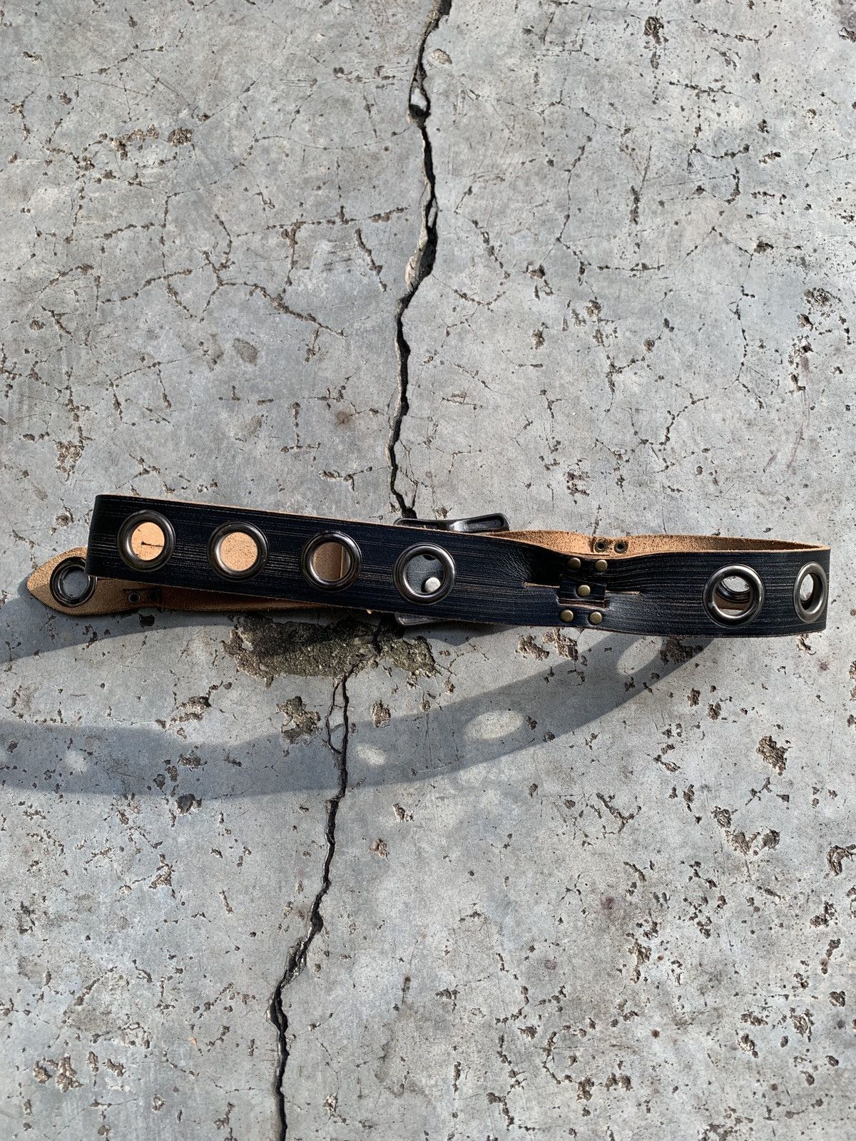 Vintage SOLD* 90s Studded Leather Belt Size 32 - 2 Thumbnail