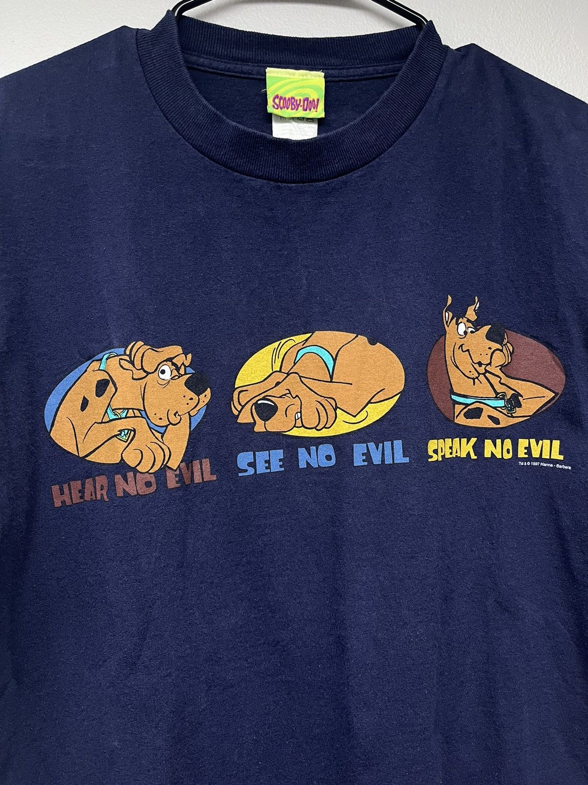 Cartoon Network Vintage 1997 Scooby Doo Hear No See No Speak No Evil Tshirt Size US L / EU 52-54 / 3 - 2 Thumbnail