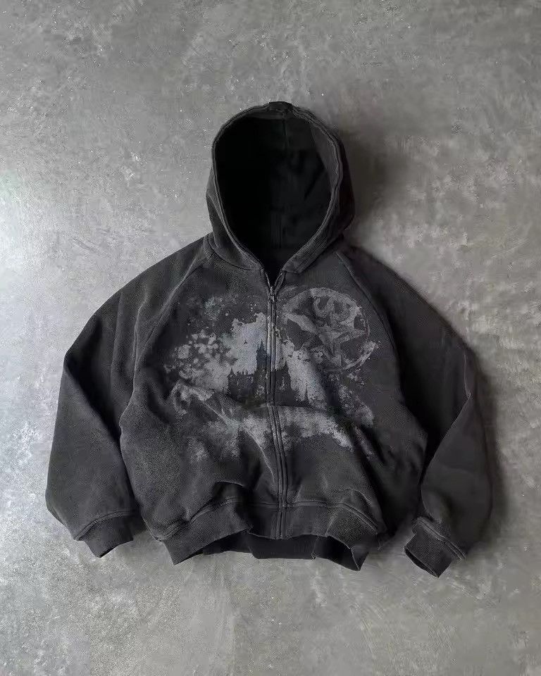 Japanese Brand Oversized Black Hoodie Size US XXL / EU 58 / 5 - 2 Thumbnail