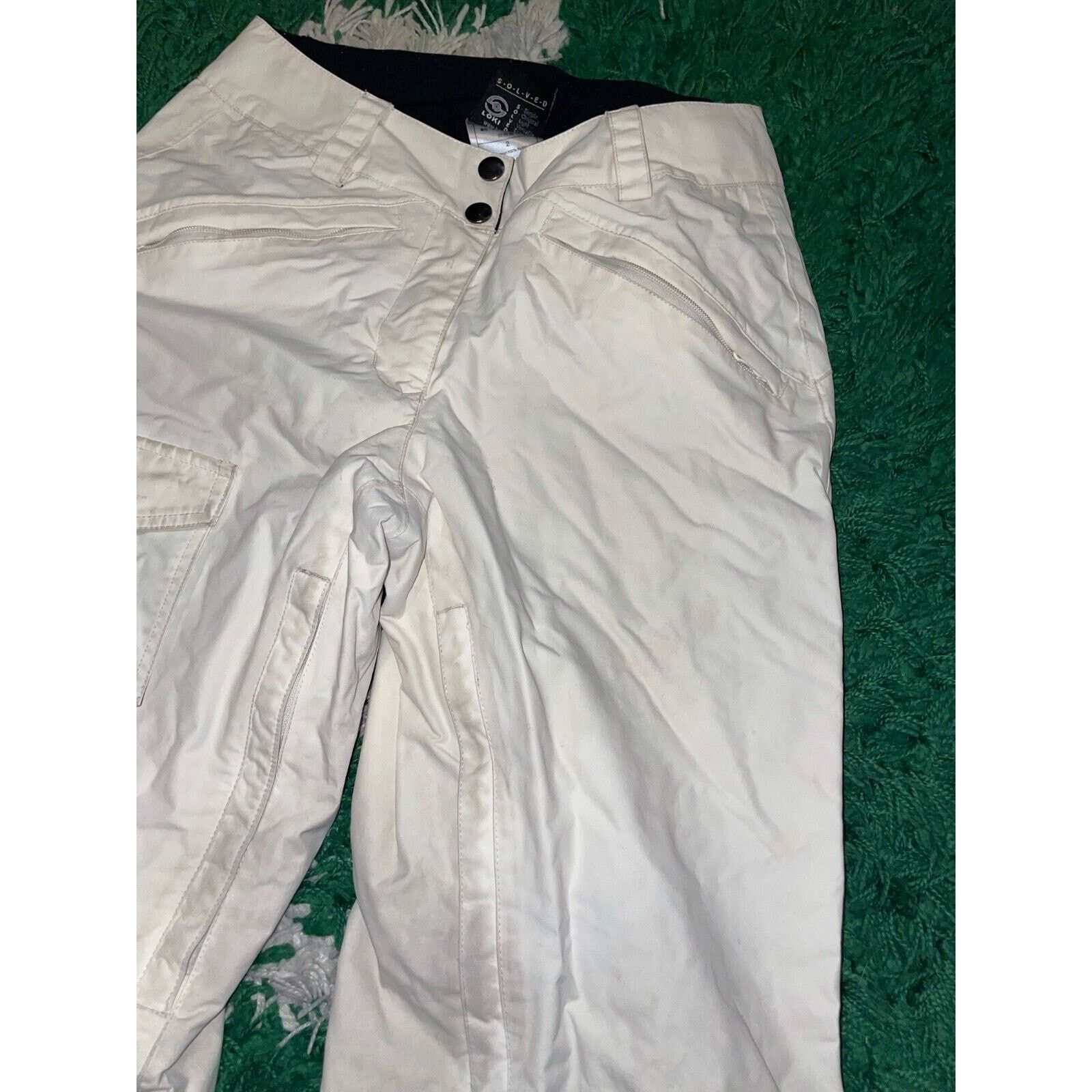 Vintage Womens Loki Ski Pants Skiwear Nylon Bottoms White Women 2 2W Size 26" / US 2 / IT 38 - 7 Thumbnail
