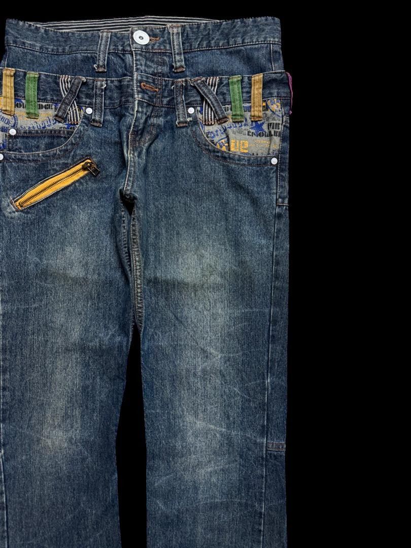 Seditionaries Vintage DoubleFocus Double Waist Zipper Style Mudwash Rare Size US 31 - 7 Thumbnail