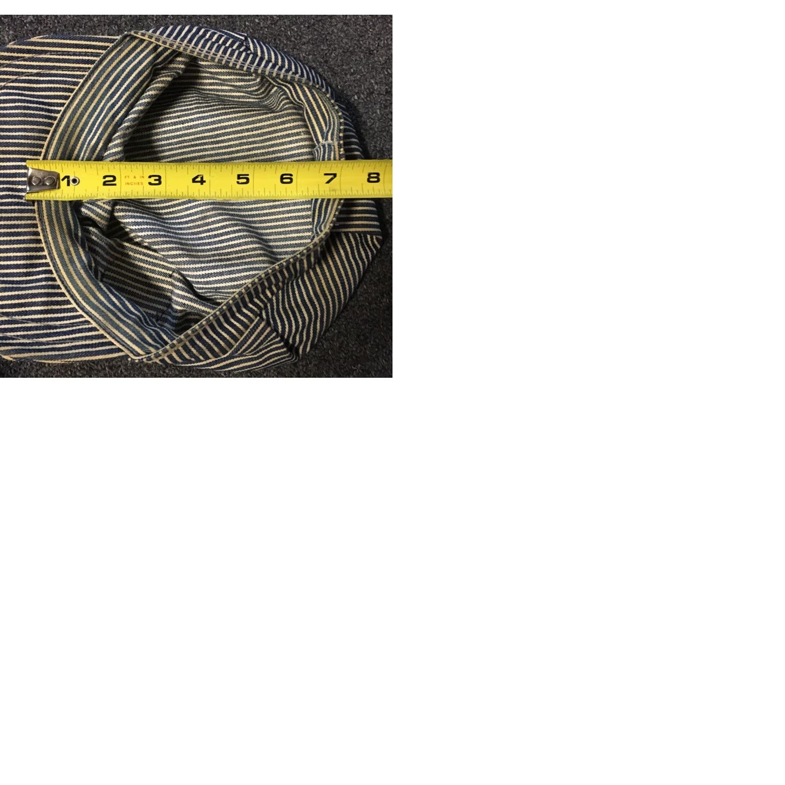 Vintage VINTAGE Santa Fe Railroad L&N Train Conductor Hat USA Engineer 50s 60s Grunge Punk Hat Mens One Size Blue Striped USA 90s 80s Railroad Cap Size ONE SIZE - 9 Thumbnail