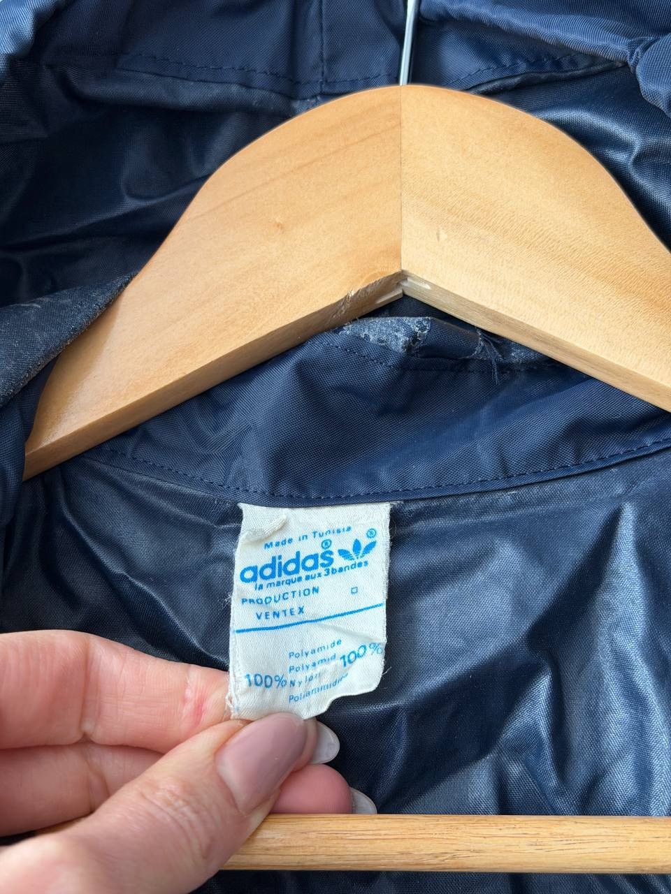 Adidas Rare Vintage 80’s Adidas Ventex Blue Raincoat Fullzip Jacket Size US L / EU 52-54 / 3 - 3 Thumbnail