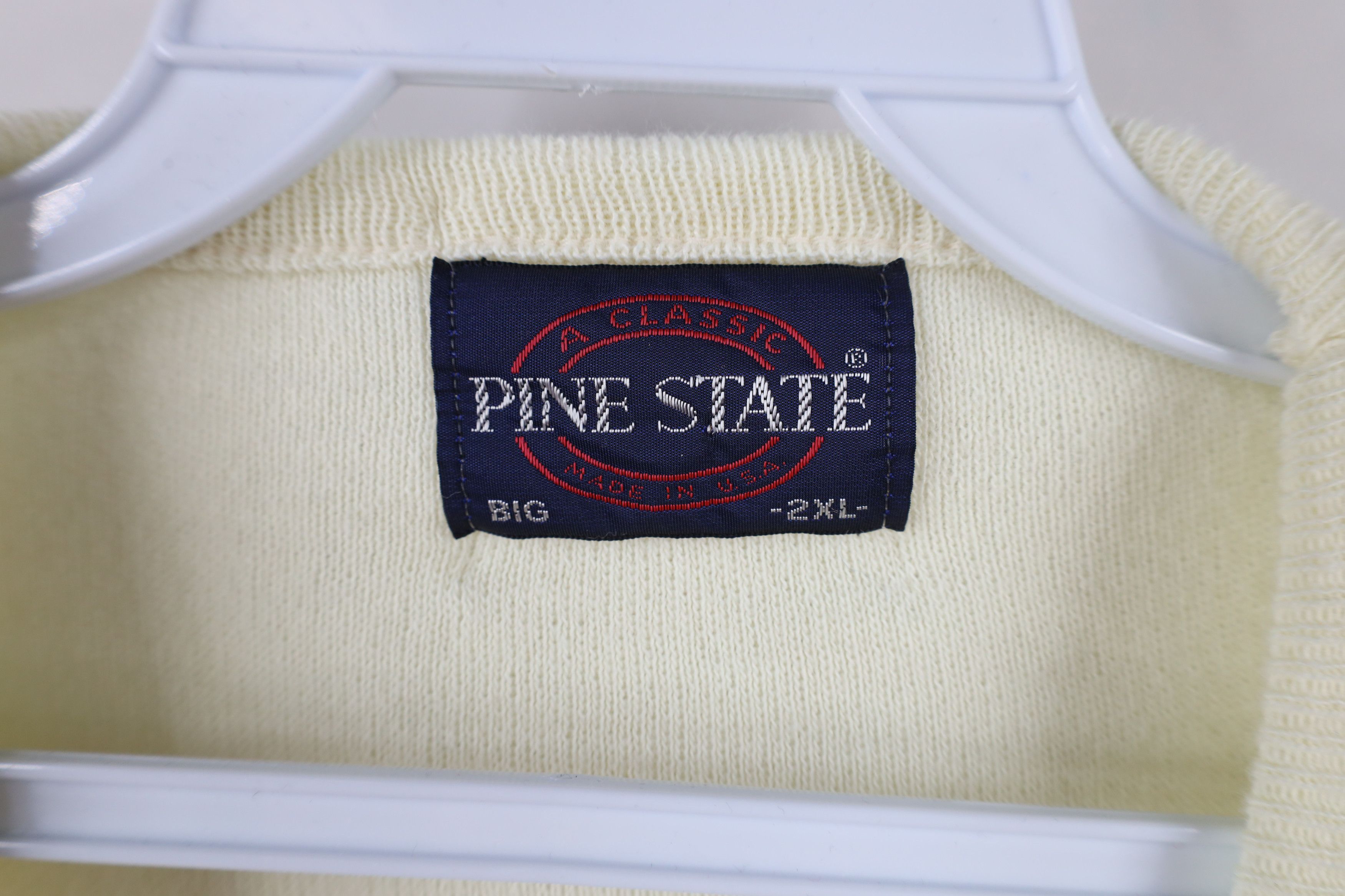 Vintage Vintage 80s 90s Jeep Motors Knit V-Neck Sweater Cream USA Size US XXL / EU 58 / 5 - 5 Thumbnail
