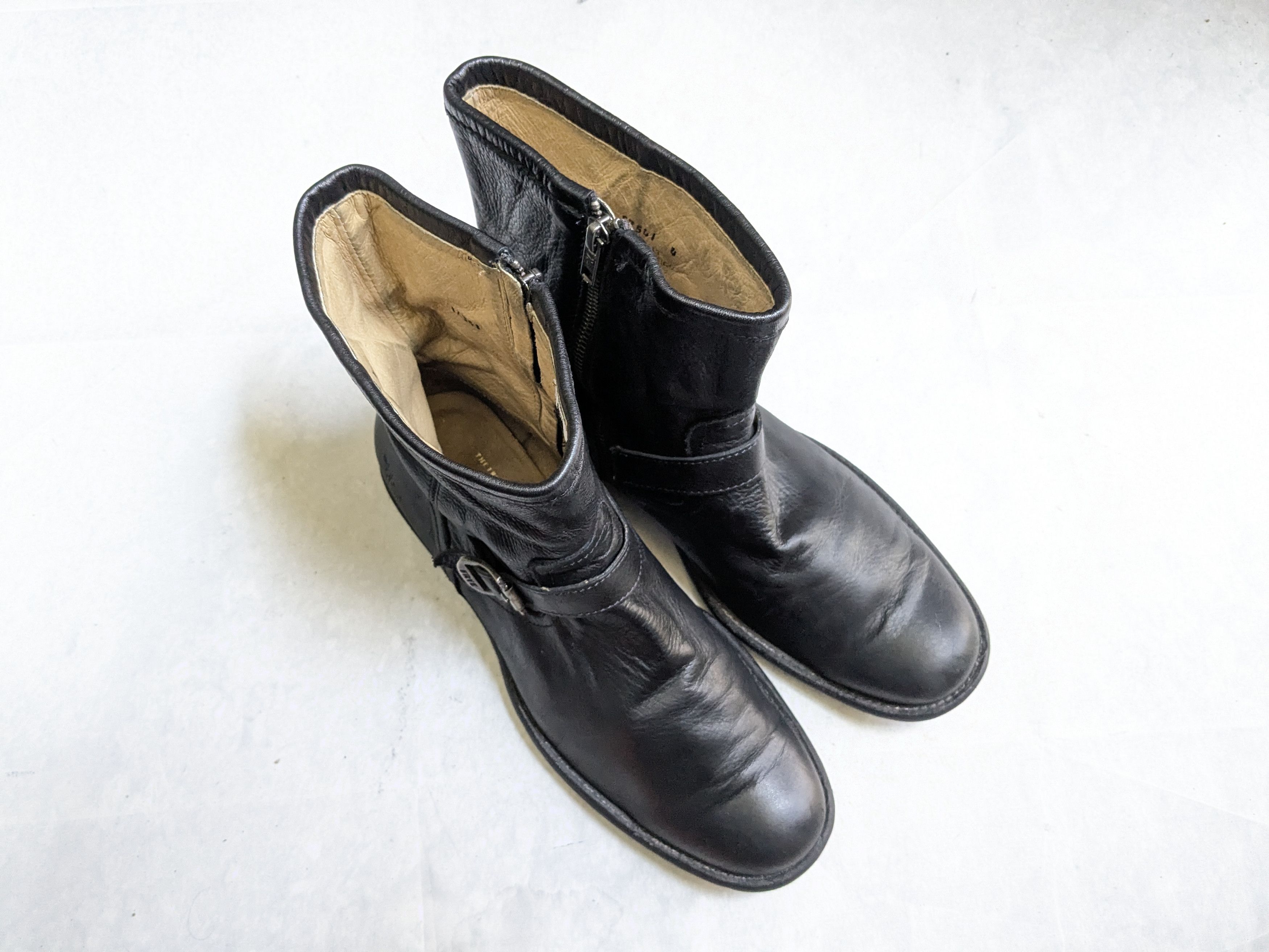 Frye Frye Engineer Boots Black Leather 9.5 Motorcycle Biker Size US 9.5 / EU 42-43 - 4 Thumbnail