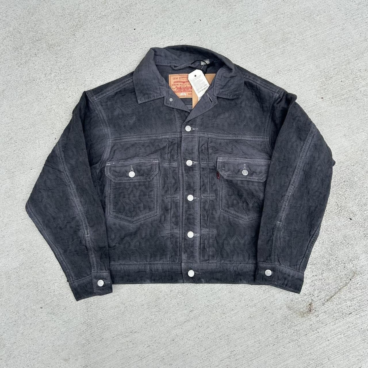 Levi's × Stussy Stussy x Levi's Dyed Jacquard Trucker Jacket | Grailed