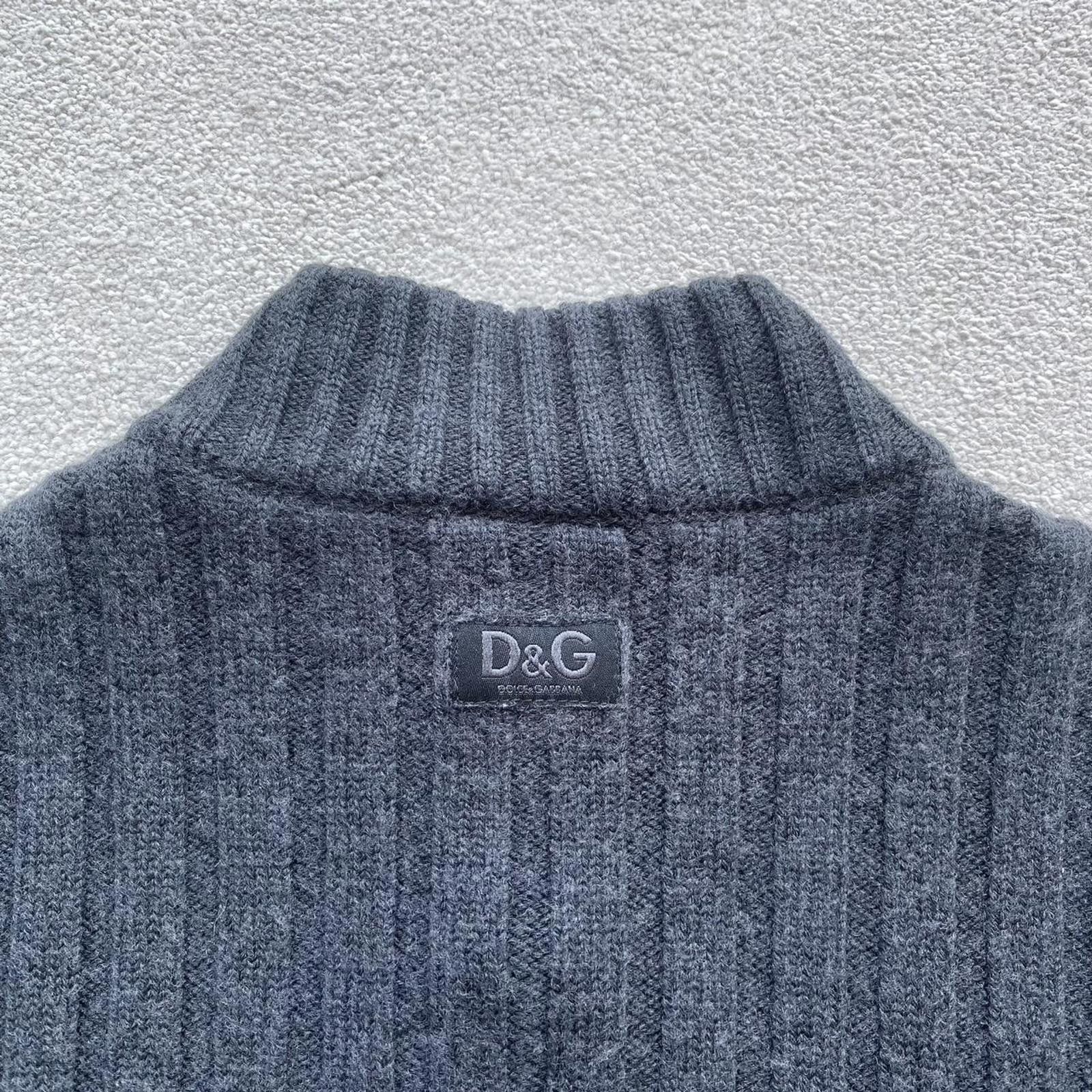 Dolce & Gabbana Dolce & Gabbana D&G Vintage Merino Wool Zip Up Sweater Size US XS / EU 42 / 0 - 6 Thumbnail