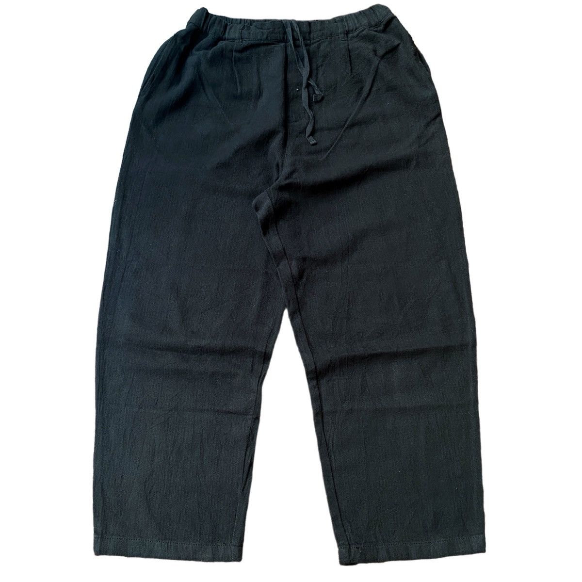 image of Vintage x Yohji Yamamoto Studio Clip Wool Herringbone Wide Balloon Baggy Pants in Black (Size 30)