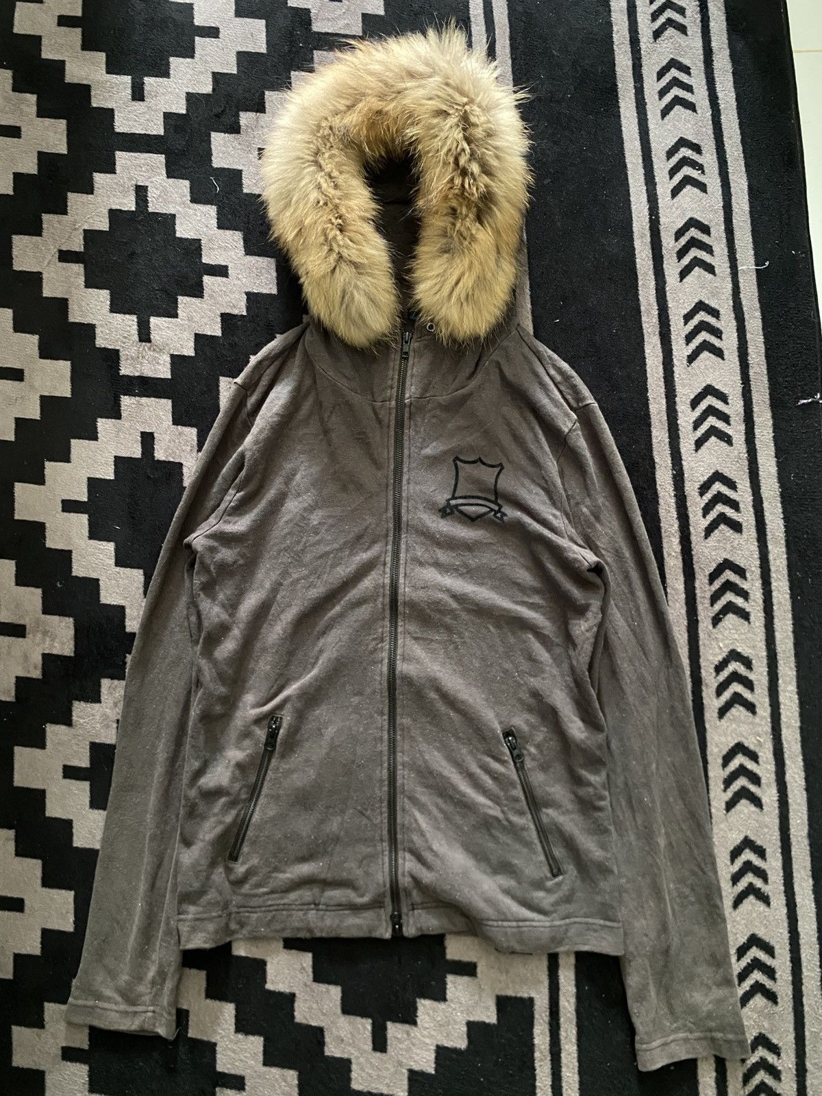 If Six Was Nine × Japanese Brand × Le Grande Bleu (L.G.B.) custom culture faux fur shield bono glitter hoodie Size US M / EU 48-50 / 2 - 1 Thumbnail