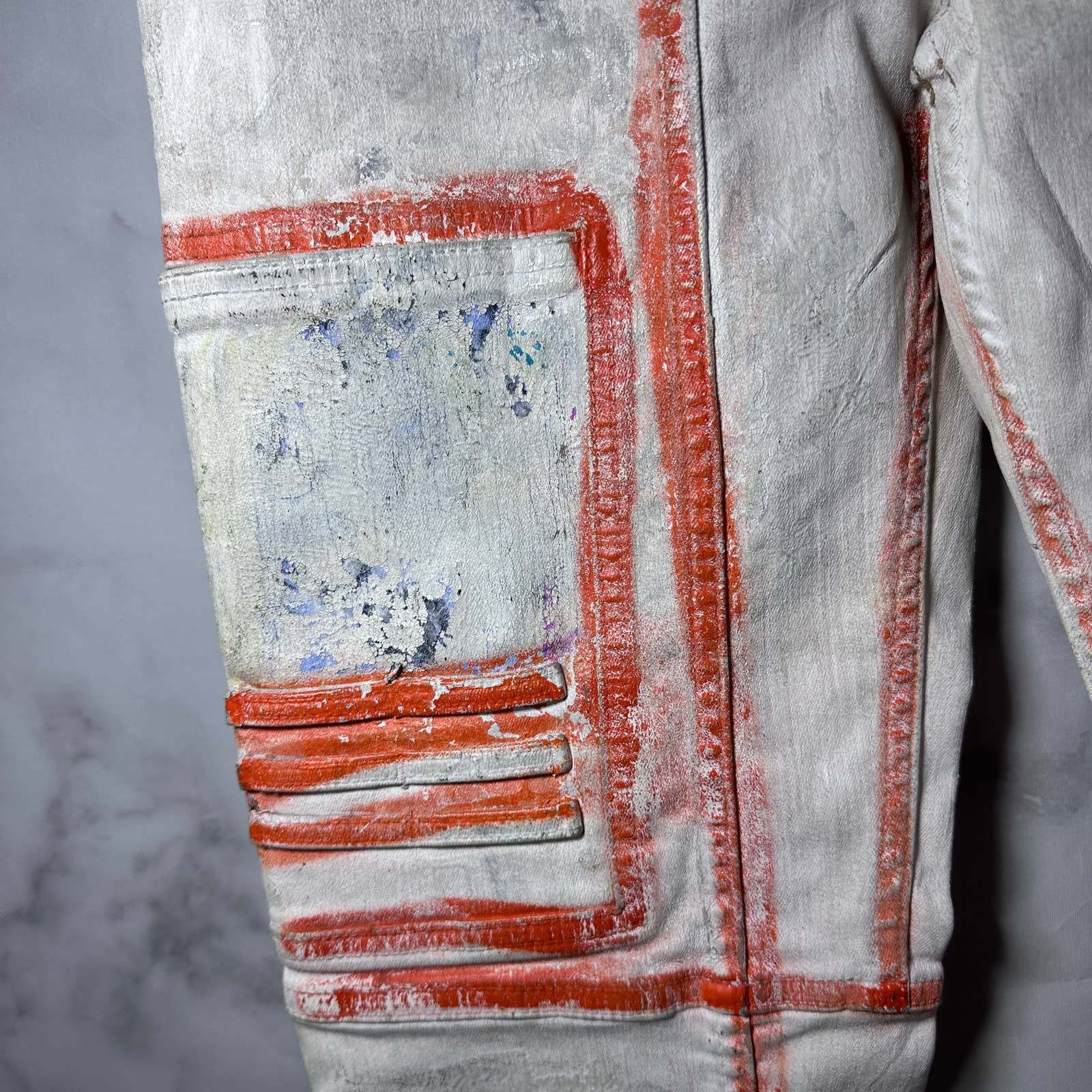 Rick Owens Drkshdw Painted Wax Nagakin Denim by Nyree Morrison Size US 31 - 4 Thumbnail