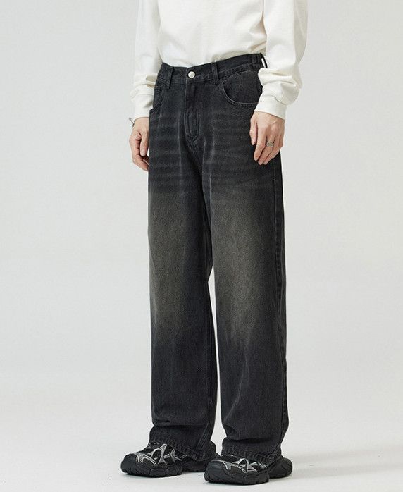 Vintage Men's loose straight leg vintage washed distressed jeans Size US 32 / EU 48 - 3 Thumbnail