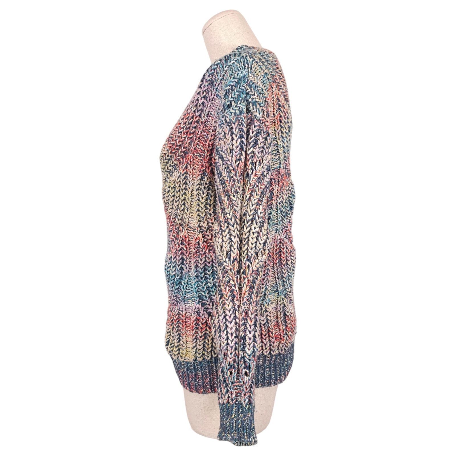 Anthropologie Anthropologie Chroma Rainbow Knit Sweater Sz Extra Small Size XS / US 0-2 / IT 36-38 - 4 Thumbnail