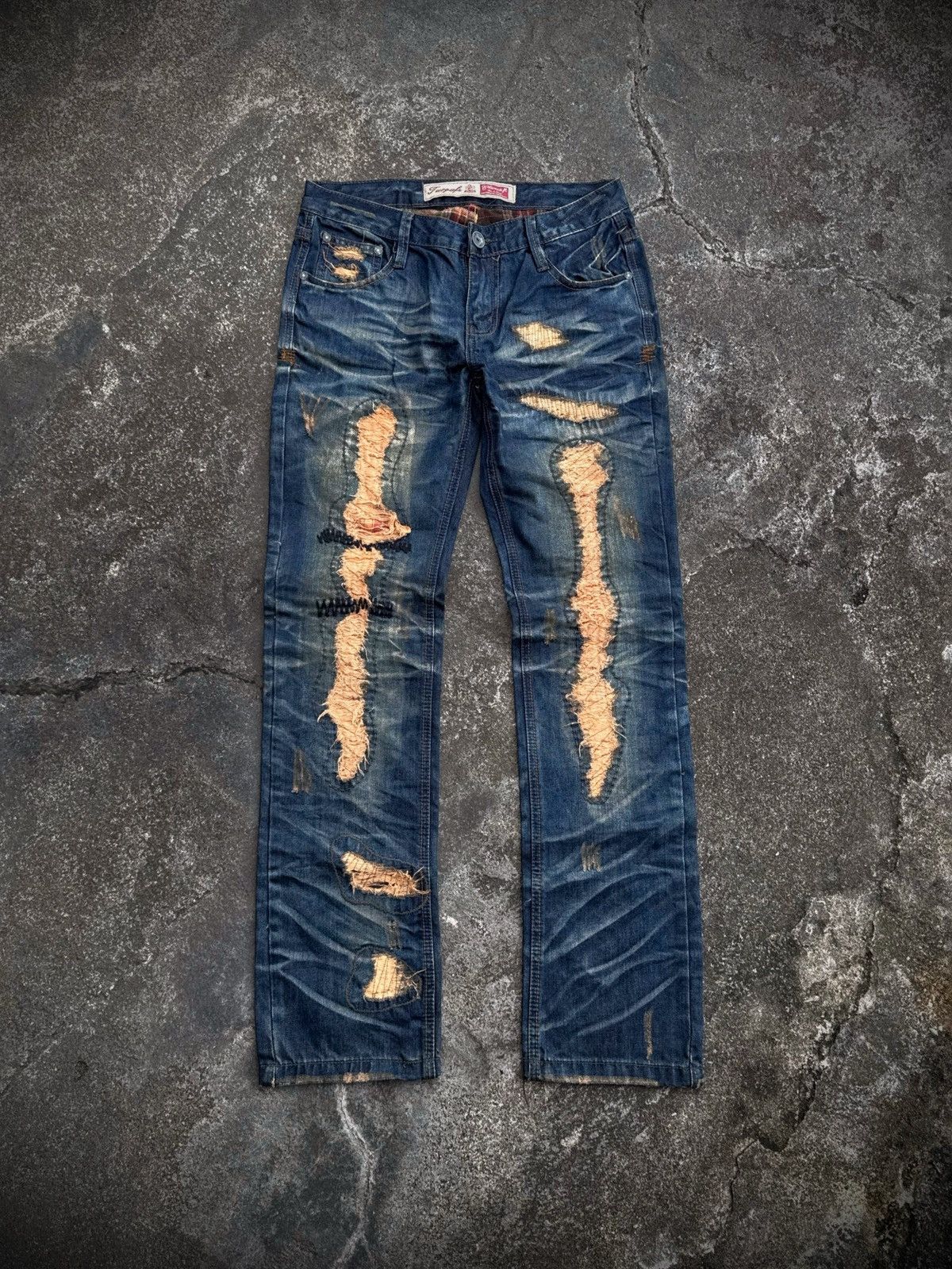 PPFM Japanese TuoGu Denim Distressed Styled Size US 29 - 1 Thumbnail