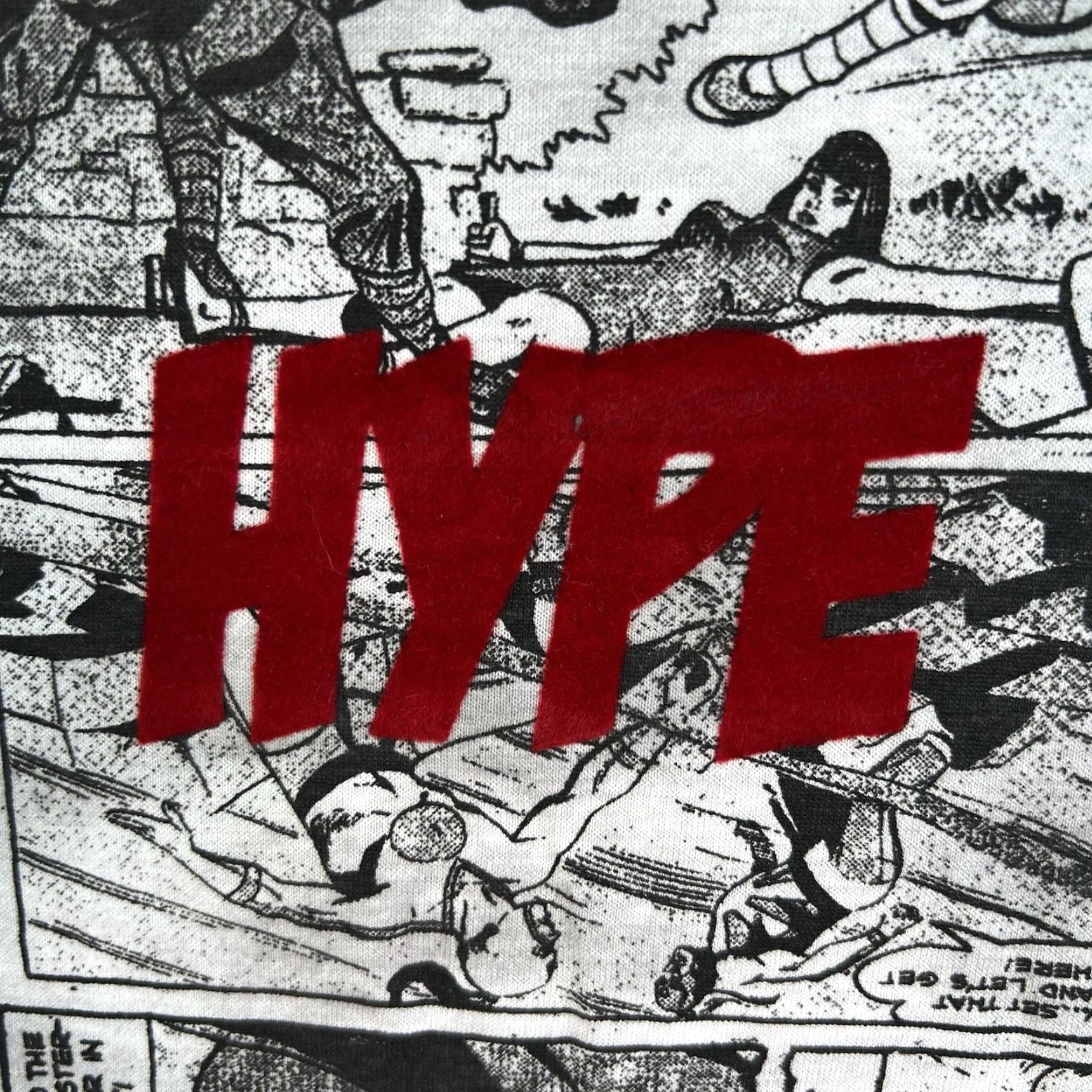 Vintage VINTAGE HYPE Men's T-Shirt Large White Comic Strip Atom Graphic Short Sleeve Crew Neck Cotton Size US L / EU 52-54 / 3 - 2 Thumbnail