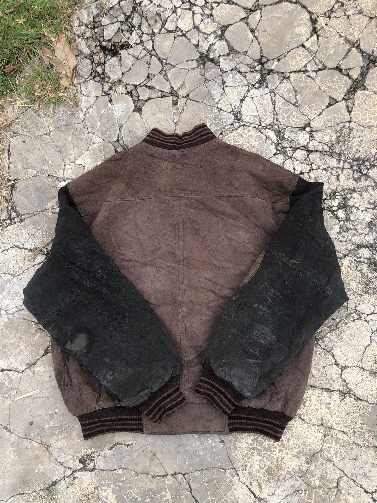 Vintage Vintage Leather Suede Fullzip Varsity Jacket Size US XL / EU 56 / 4 - 14 Thumbnail