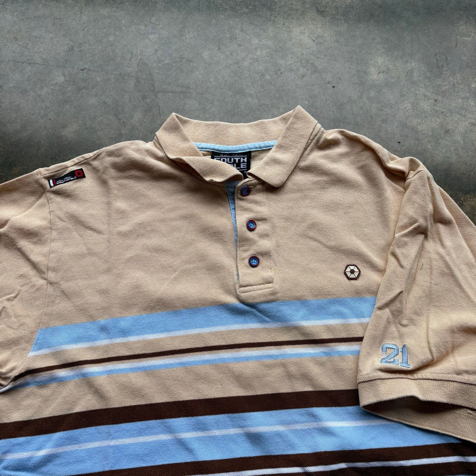 Southpole Y2K Southpole Striped Polo Shirt Size US XL / EU 56 / 4 - 2 Thumbnail
