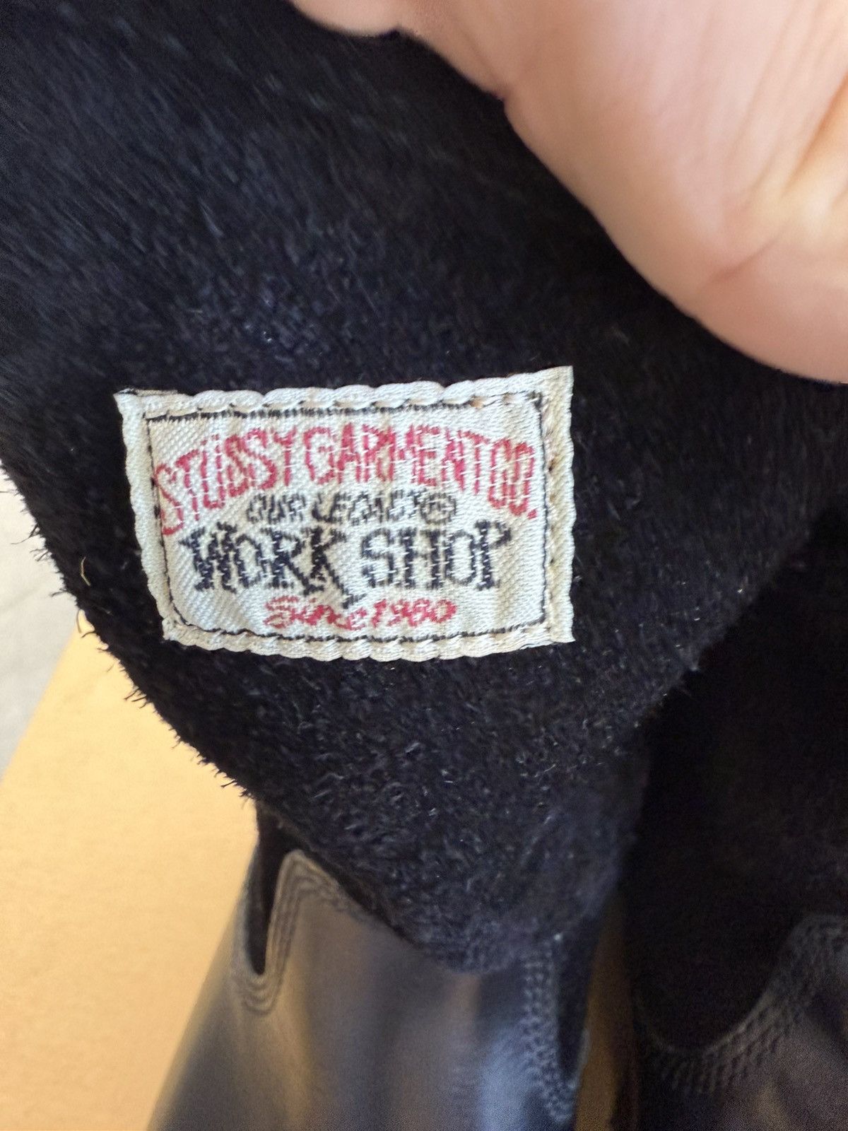 Our Legacy × Stussy Stussy x Our Legacy Black Leather Work Boots Size US 7.5 / EU 40-41 - 6 Thumbnail